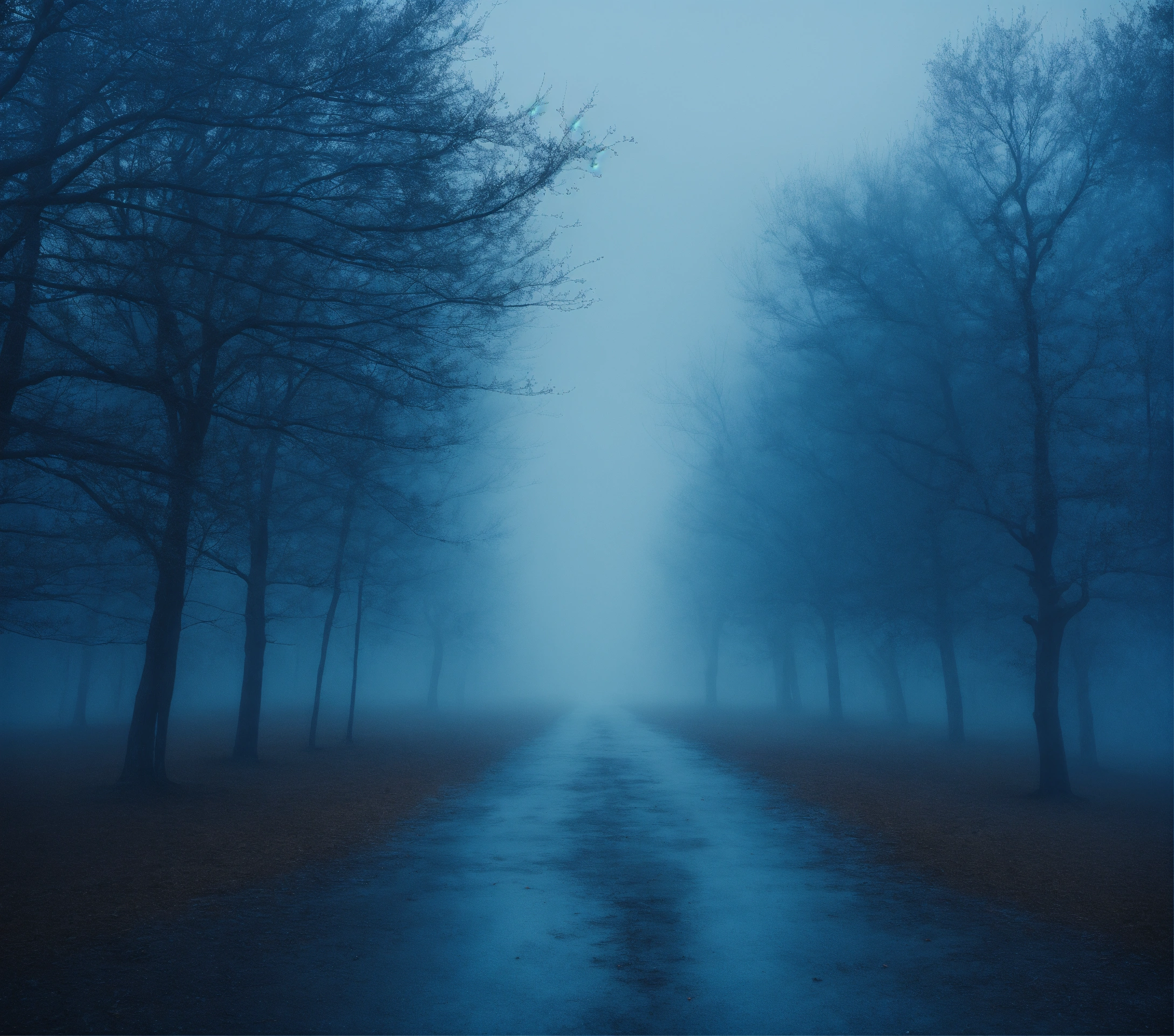 Lexica - Empty void, grainy, misty, sad, blue, surreal, art