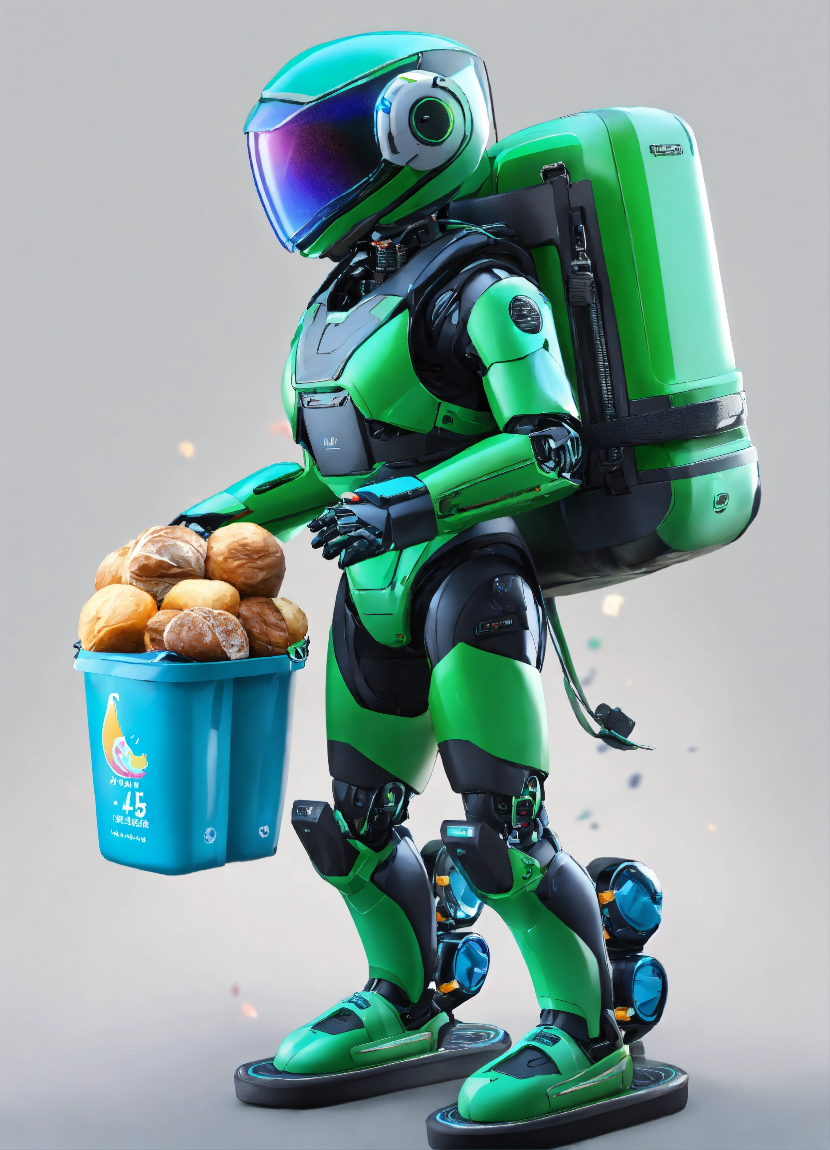 Lexica - A passionate male robot on hoverboard, realistic man face ...