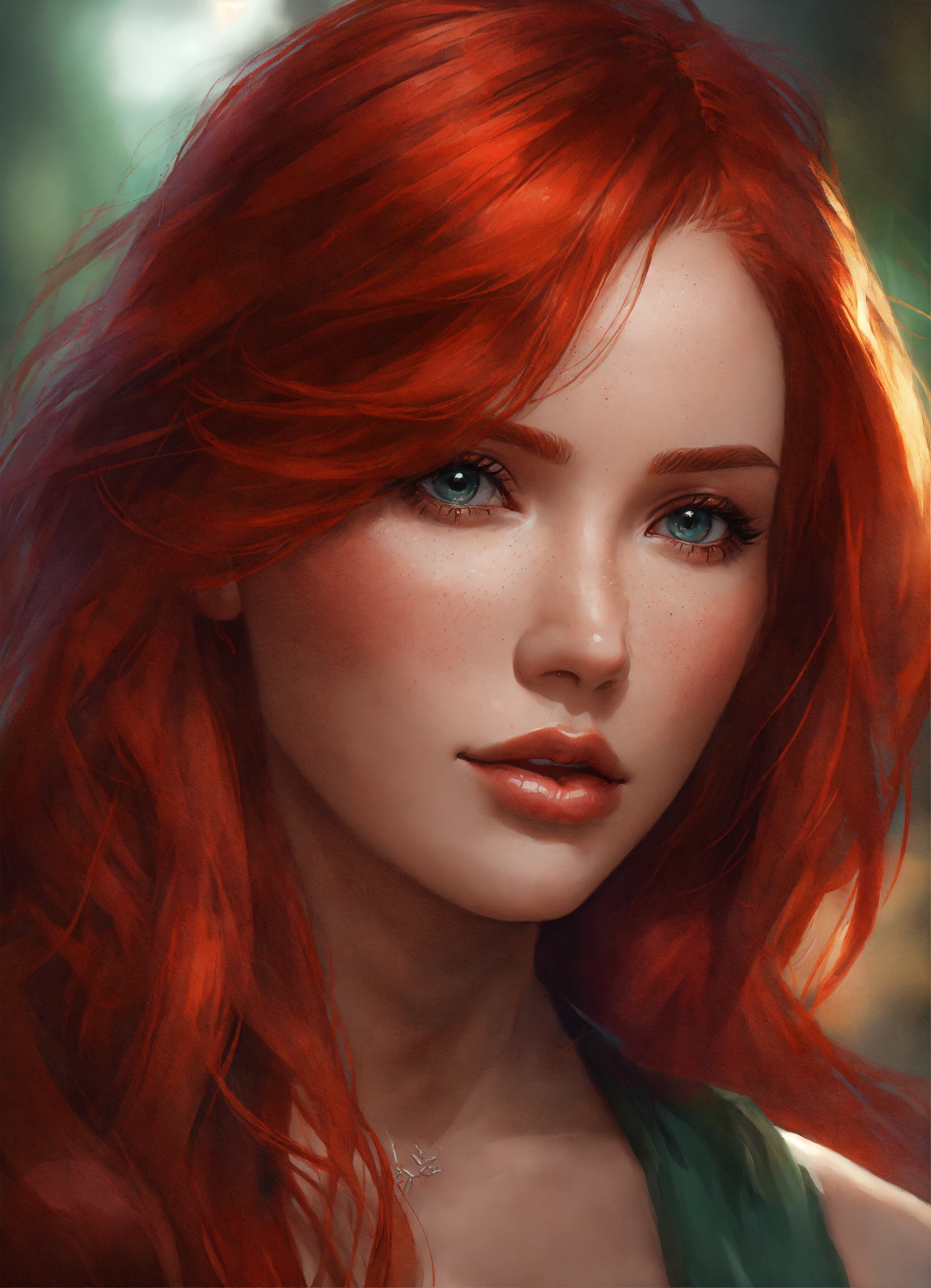 Lexica - Draw me the most beautiful redheaded woman, WLOP, Artgerm