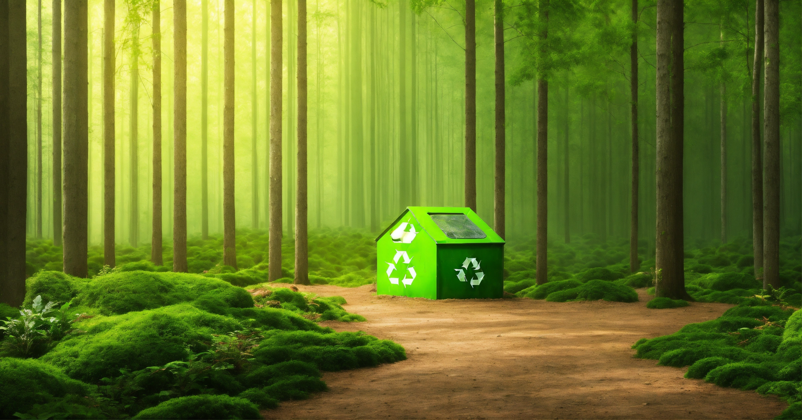 Lexica - Recycling waste concept. recycling sig green grass in the ...