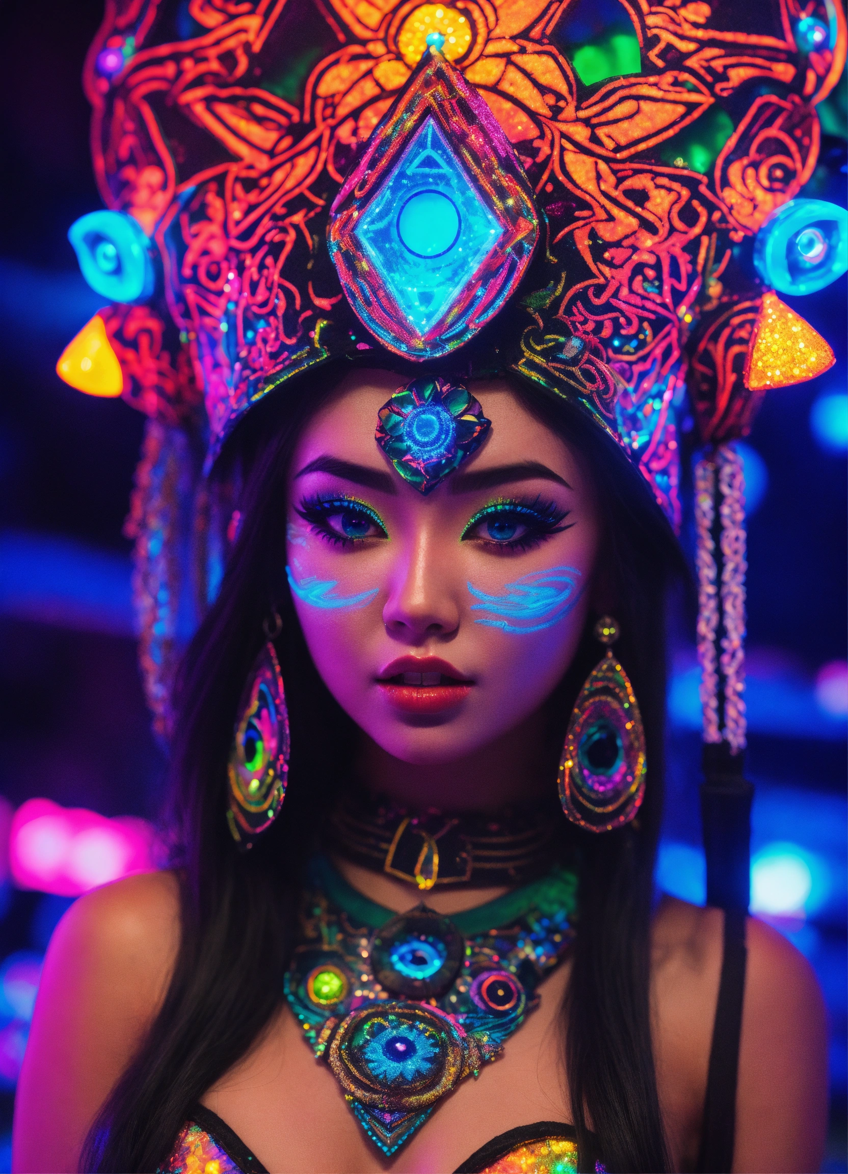 Lexica - Photorealistic Anime raver, DMT diamond glitter Colorado ...