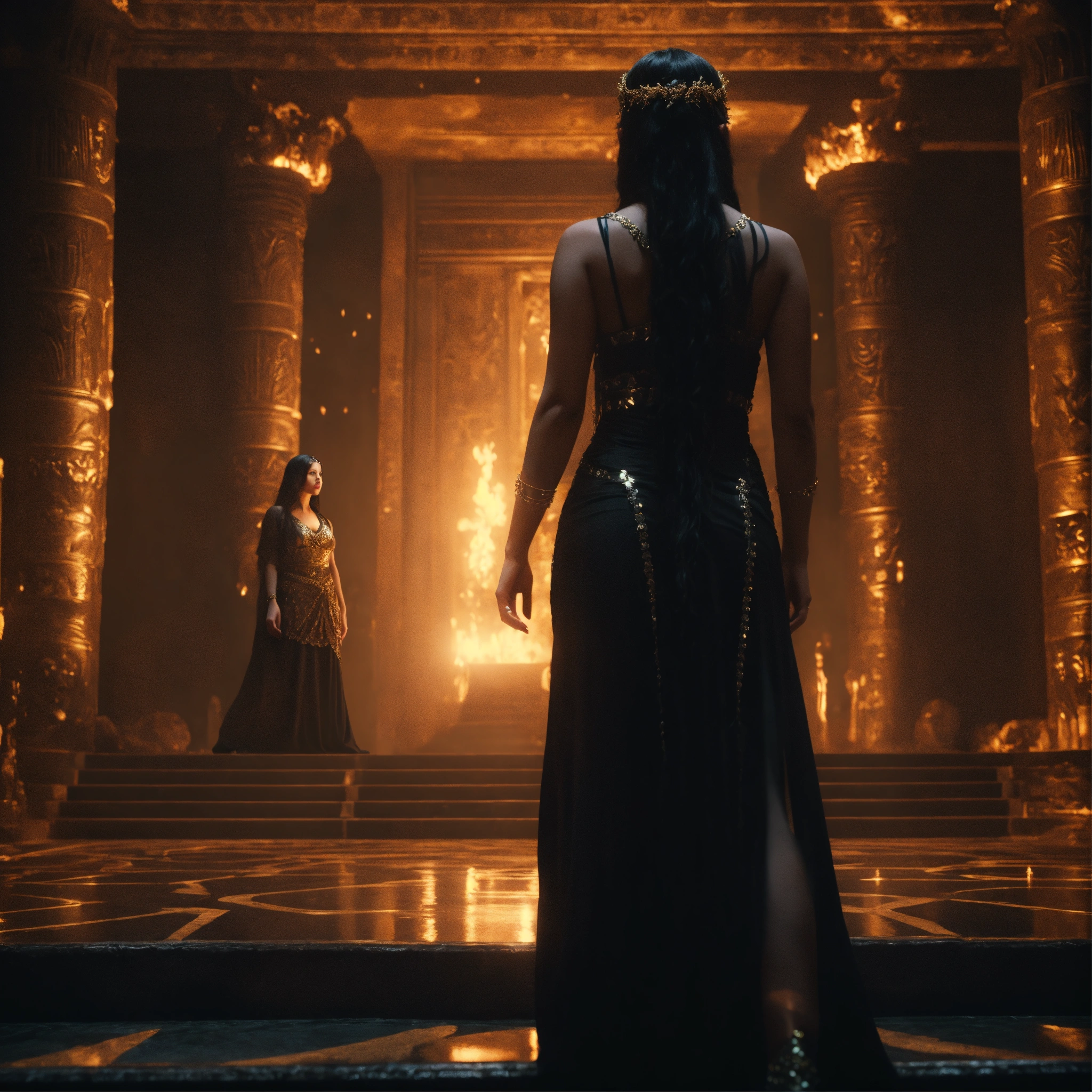 Lexica - Sumerian goddess inanna goes to the underworld, background is ...