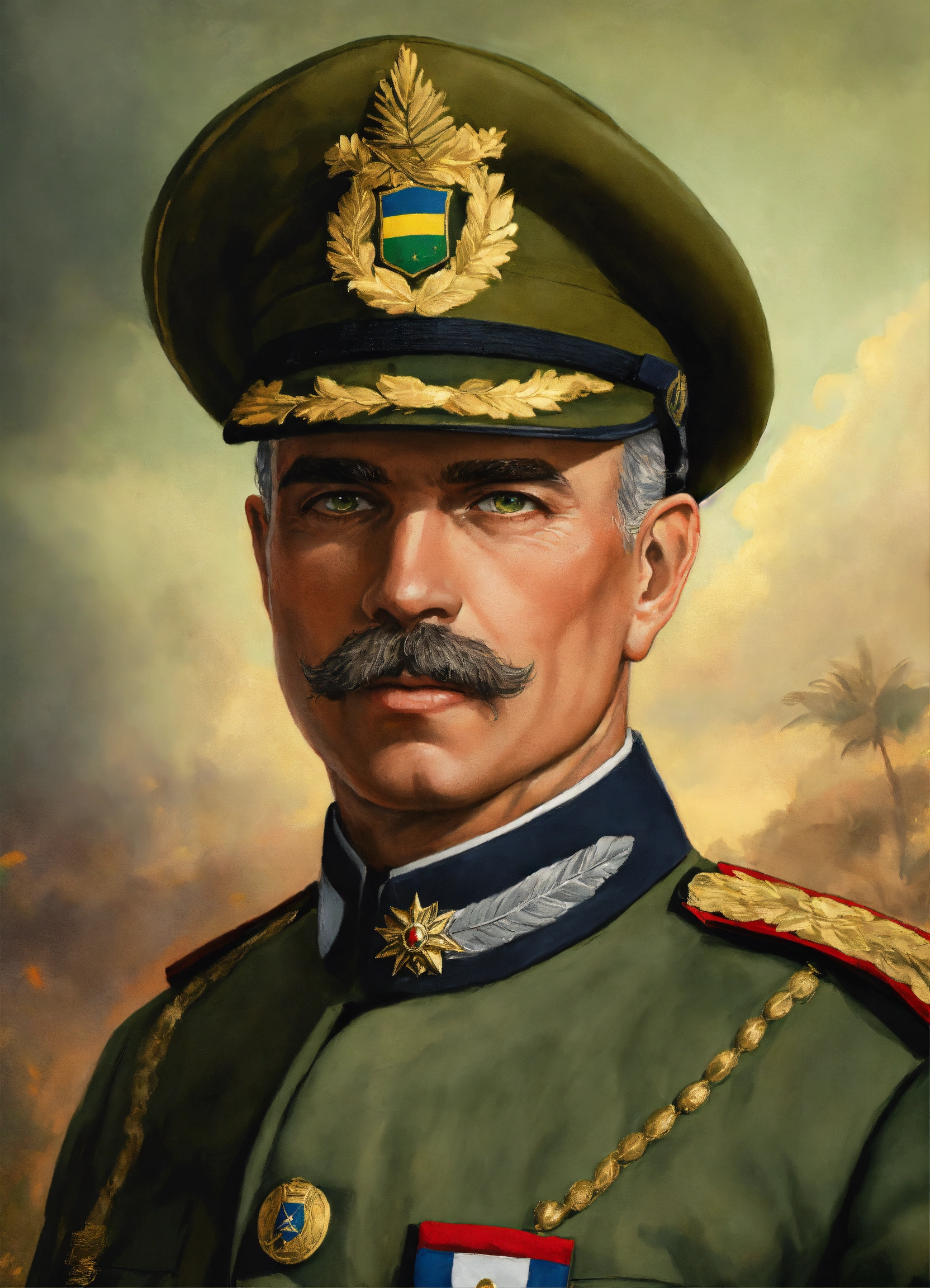 Lexica - Portrait of a Brazilian Army general a Caucasian, Western male ...