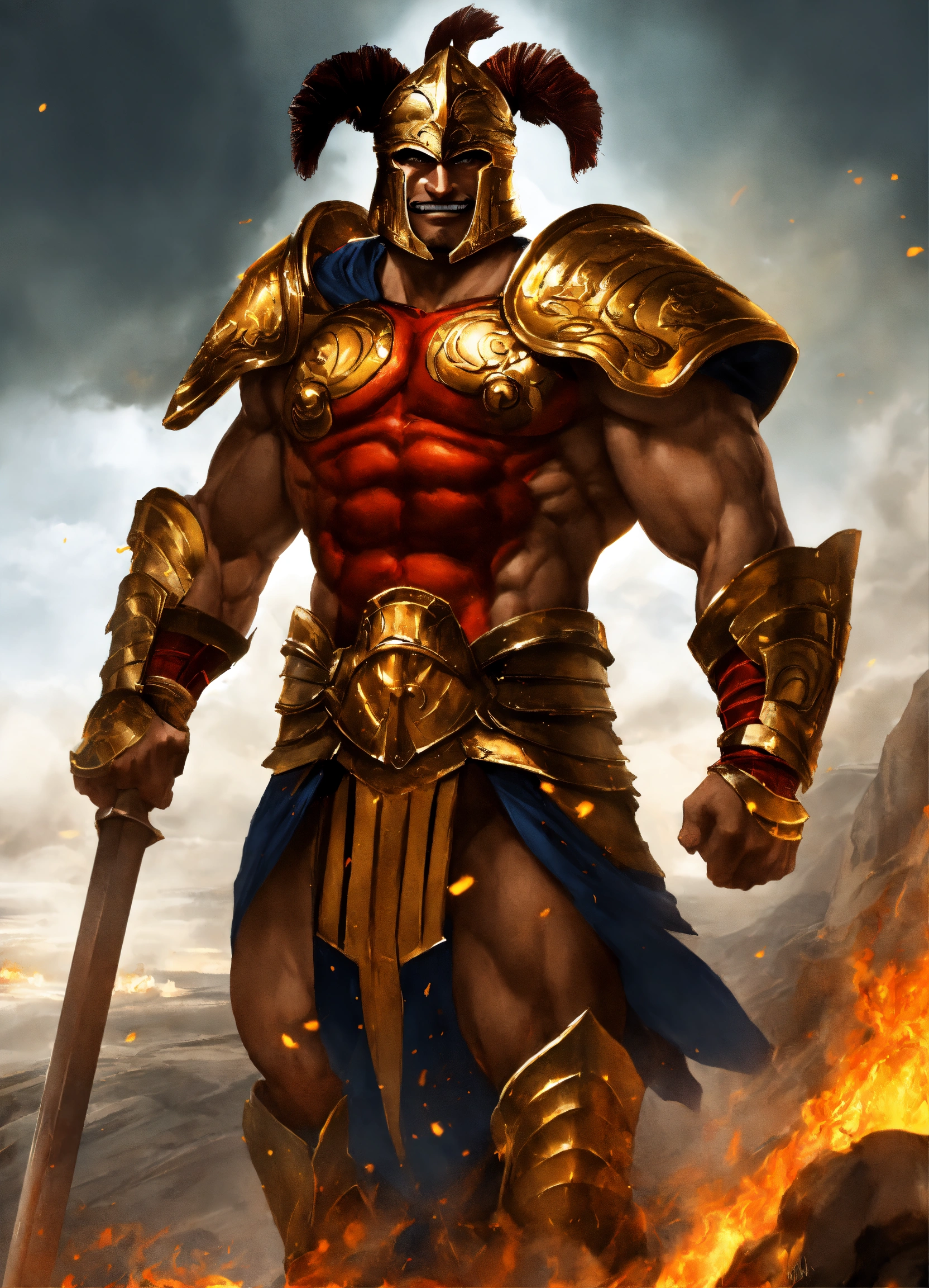 Lexica - Greek god ares, full armour, muscles, weapon, spartan armour ...