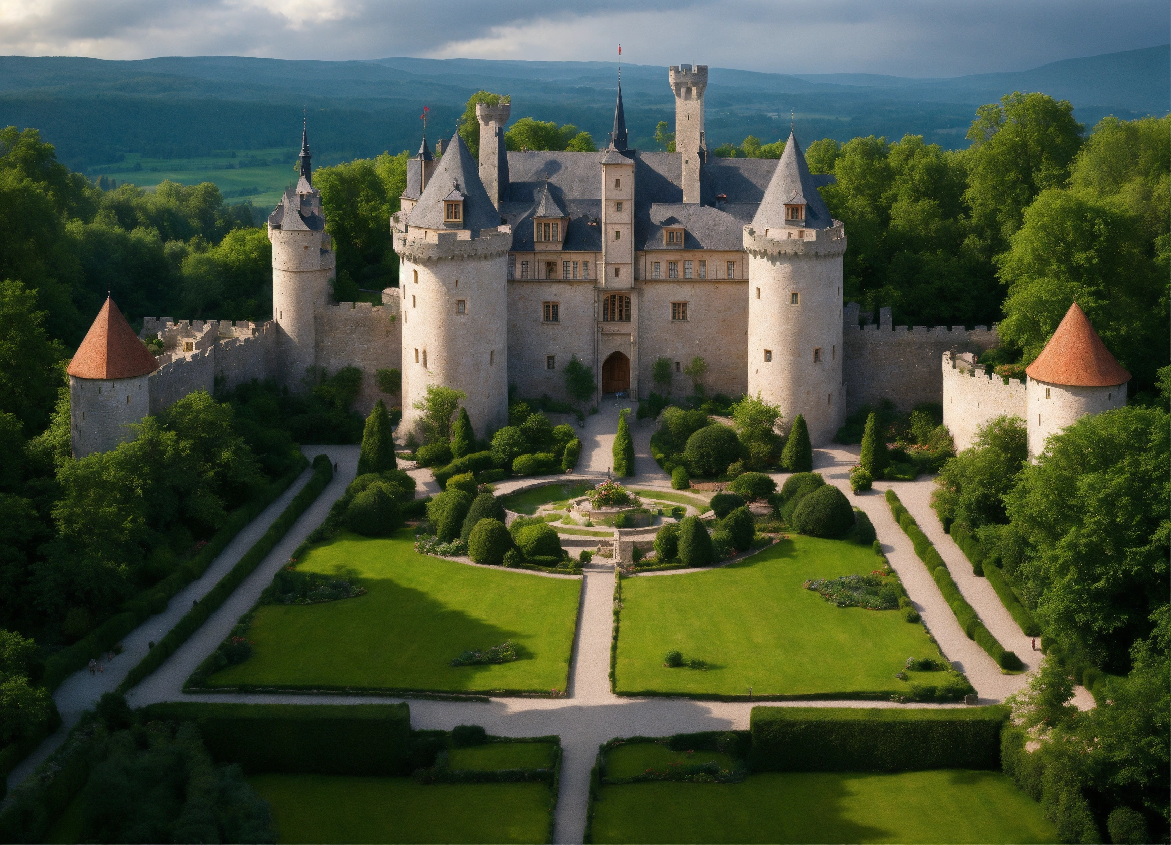 Lexica - Ultra realistic, photorealistic, bird's eye view of a small ...