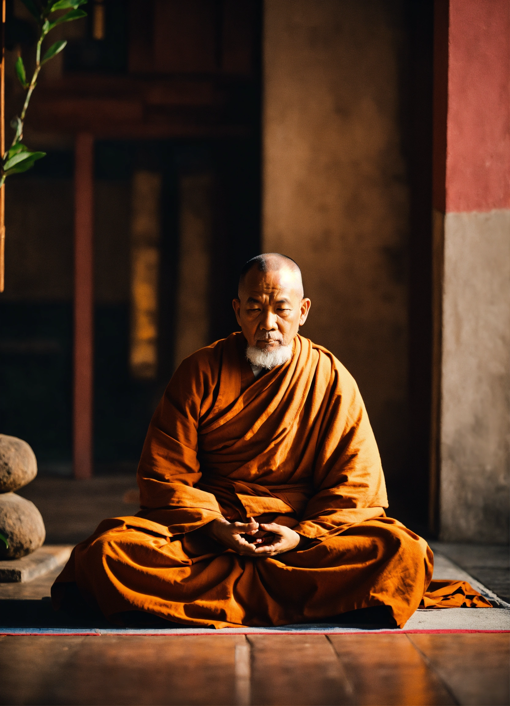 Lexica - Wise monk sitting in meditation
