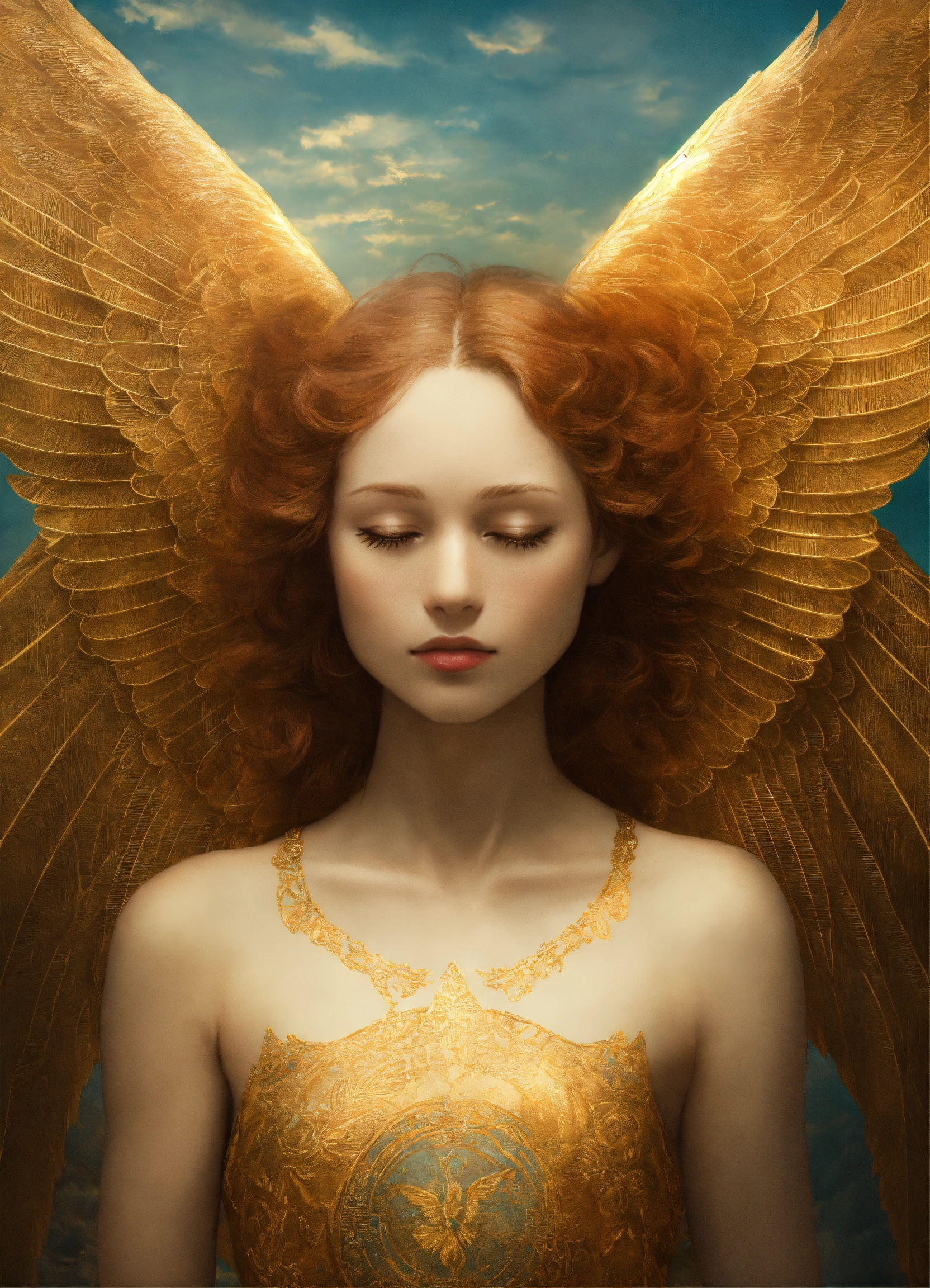Lexica - A human growing angel wings
