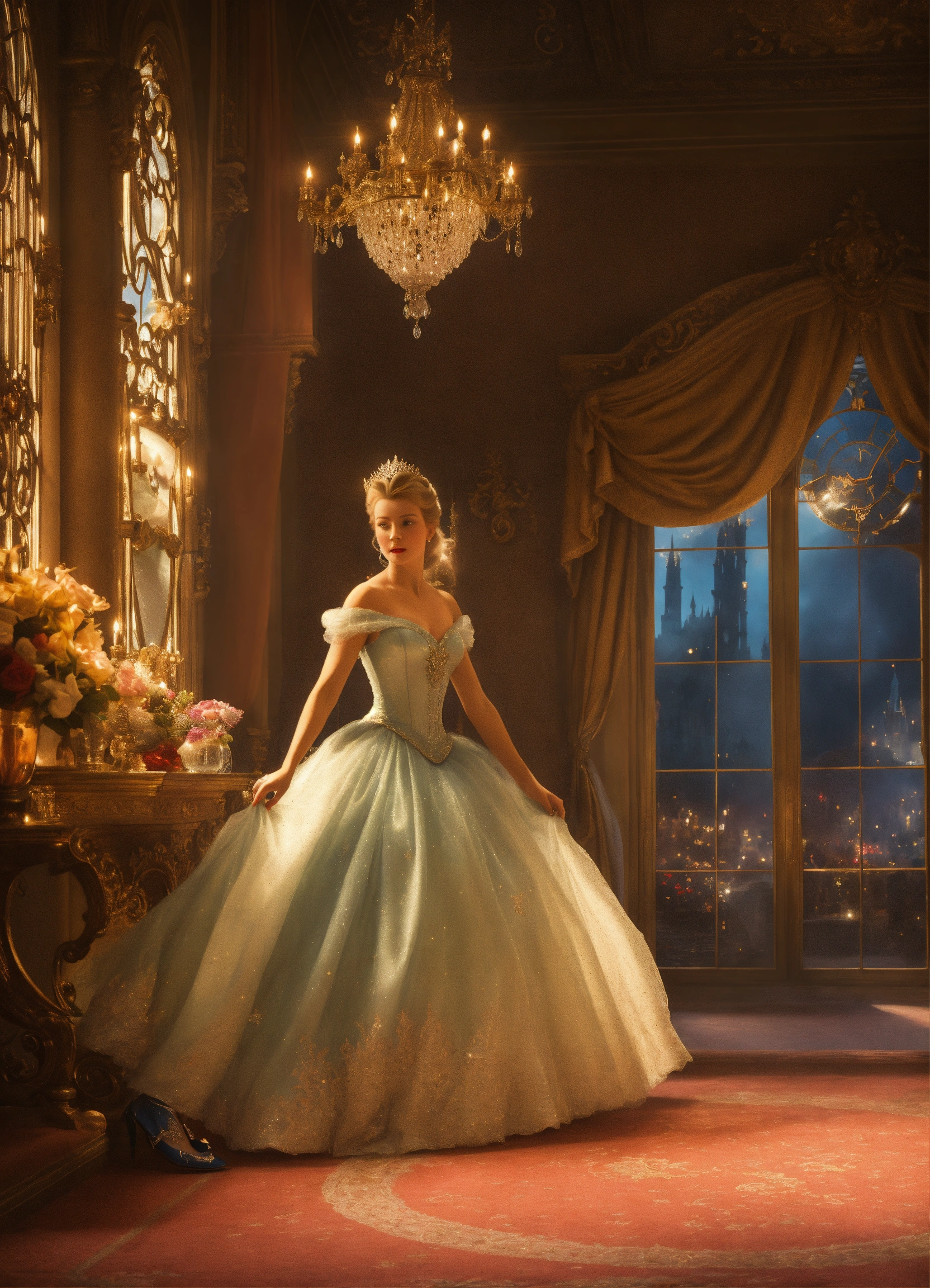 Lexica - As the clock neared midnight, Cinderella remembered her fairy ...