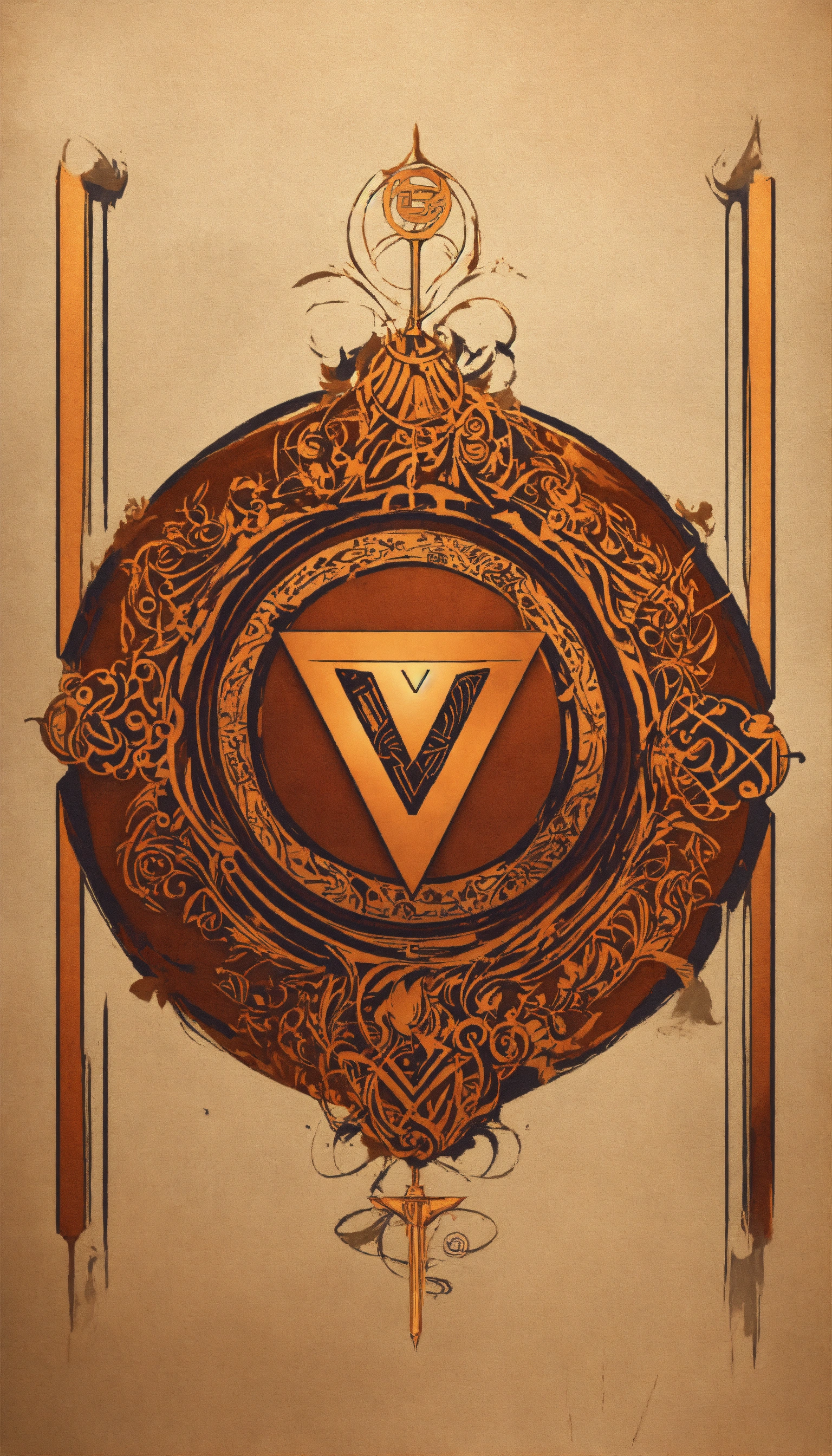 Lexica - Mead, simplistic, logo, Nordic runes in the back ground