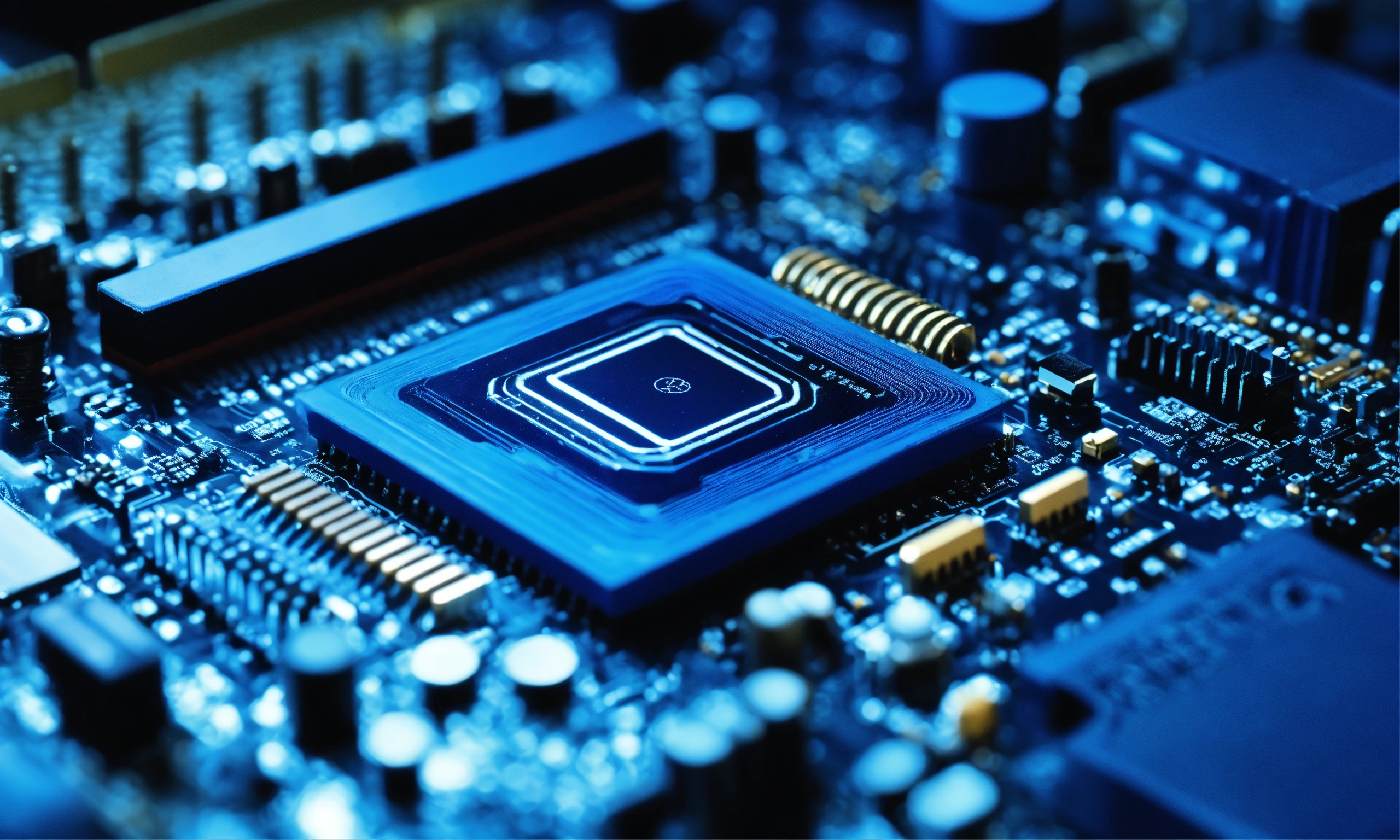 Lexica - Microelectronics scheme dark blue color