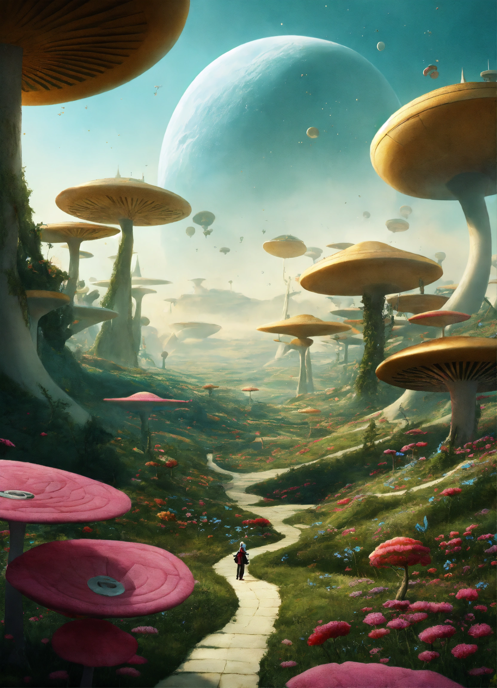 Lexica - Alice in wonderland landscape meets Star Trek hd. Minimalist ...