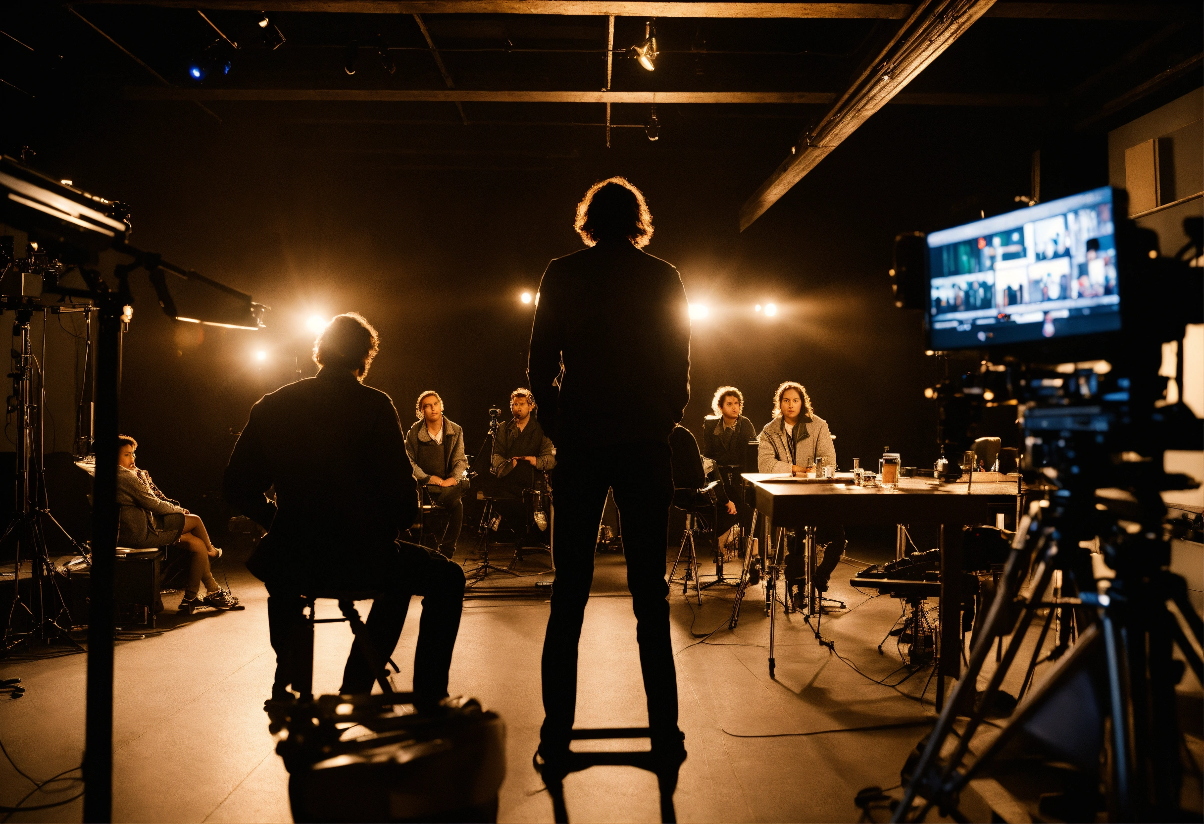 Lexica - View from the back a film director in the director's chair ...