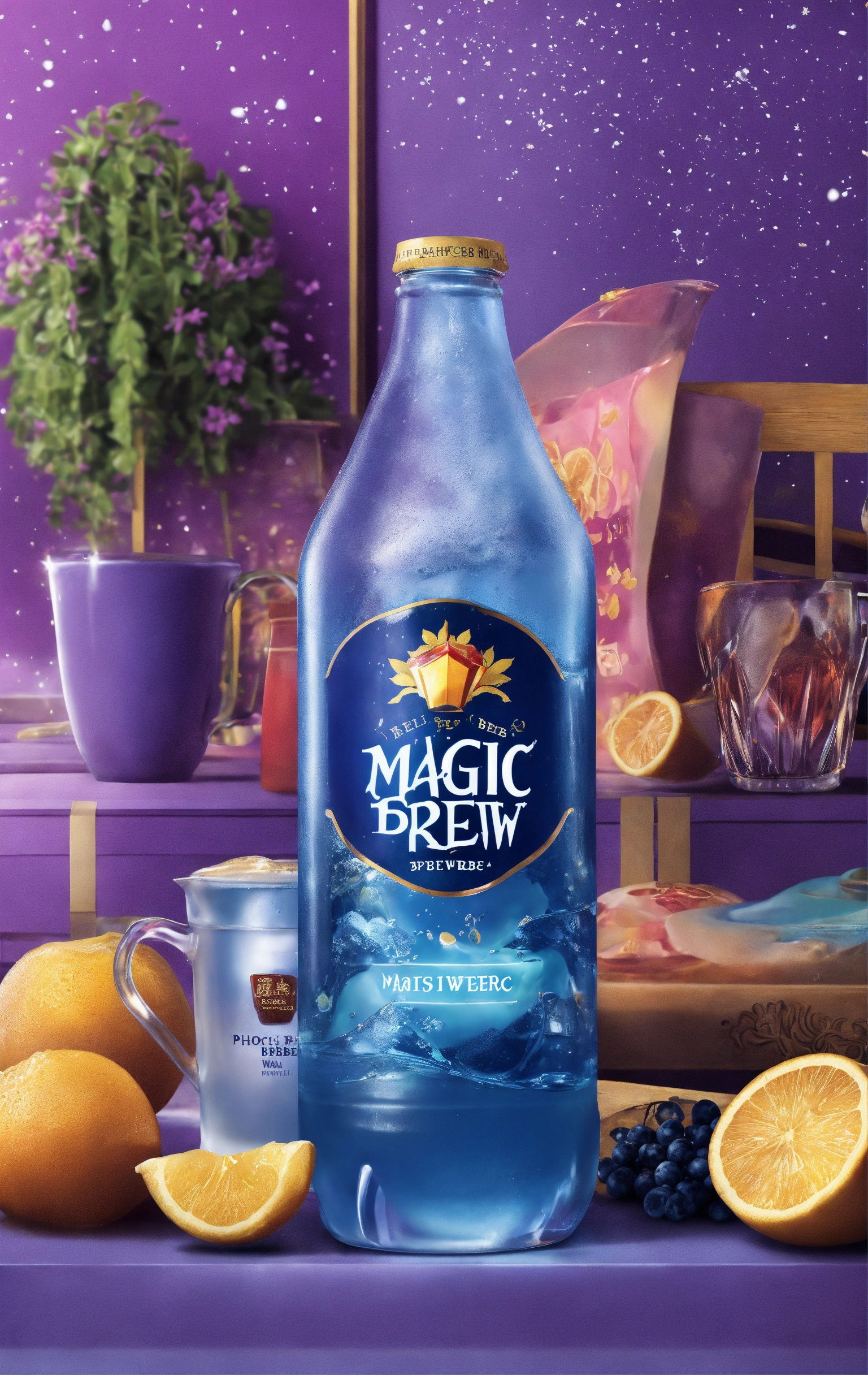 Lexica - Photorealistic advertisement for magic brew beverage