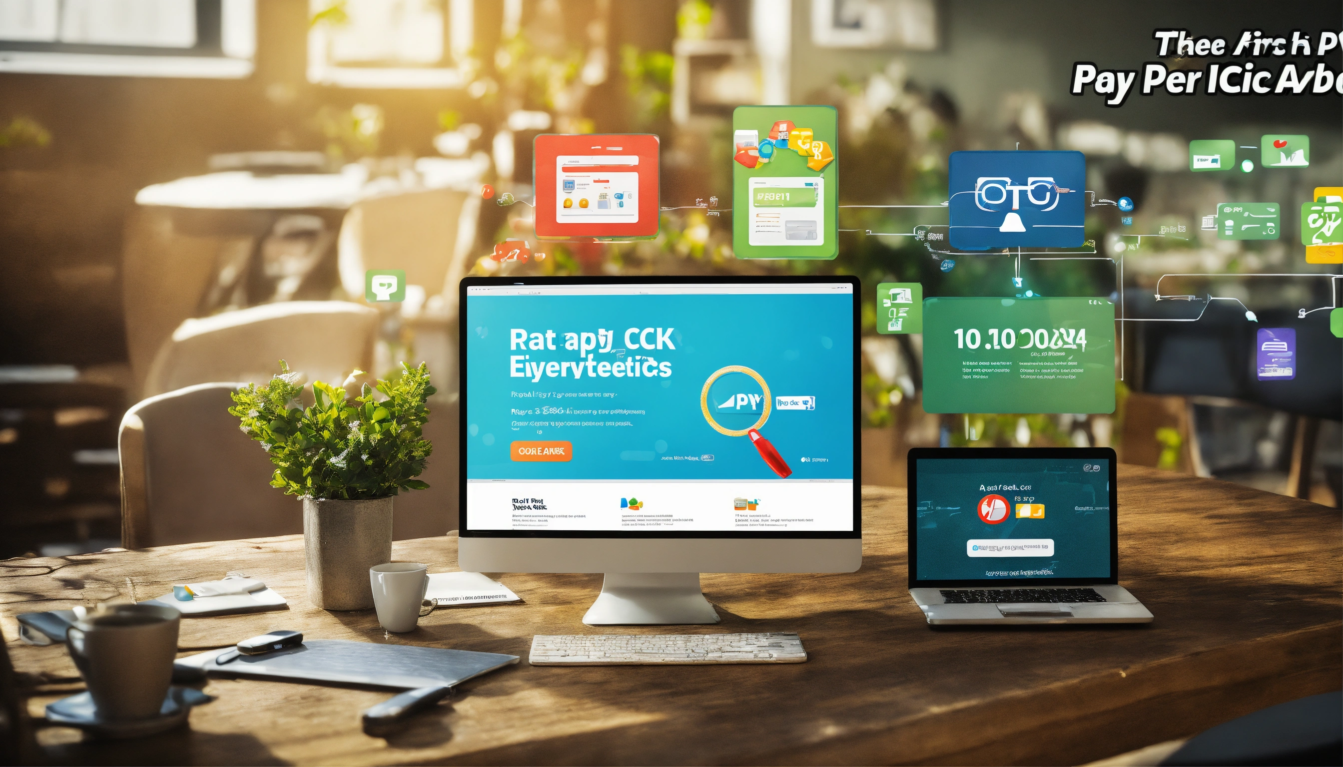 Lexica - Real photo that illustrates online advertising and Pay per ...