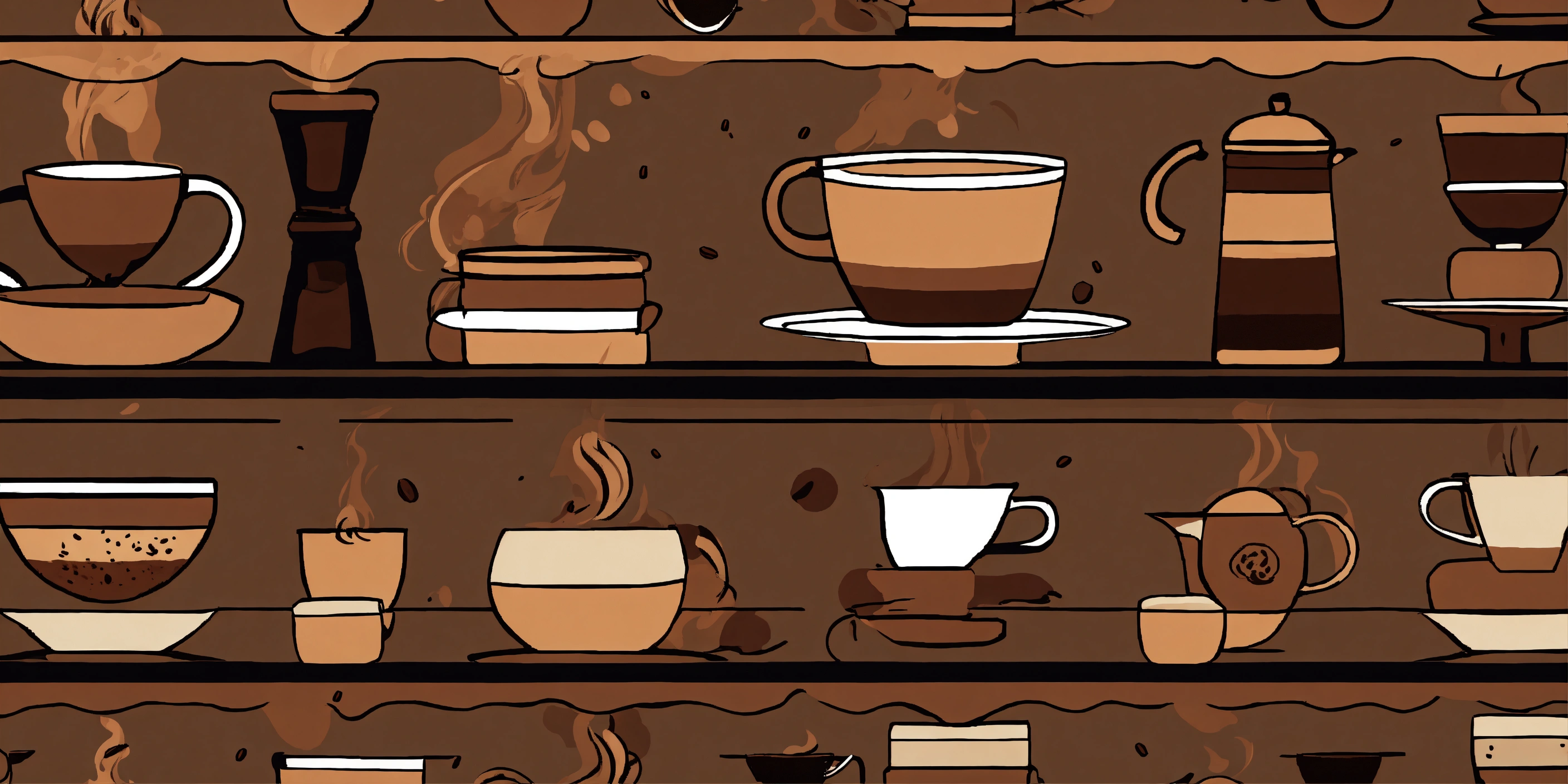 Lexica - A clean seamless repeating pattern of coffee & espresso, matte ...