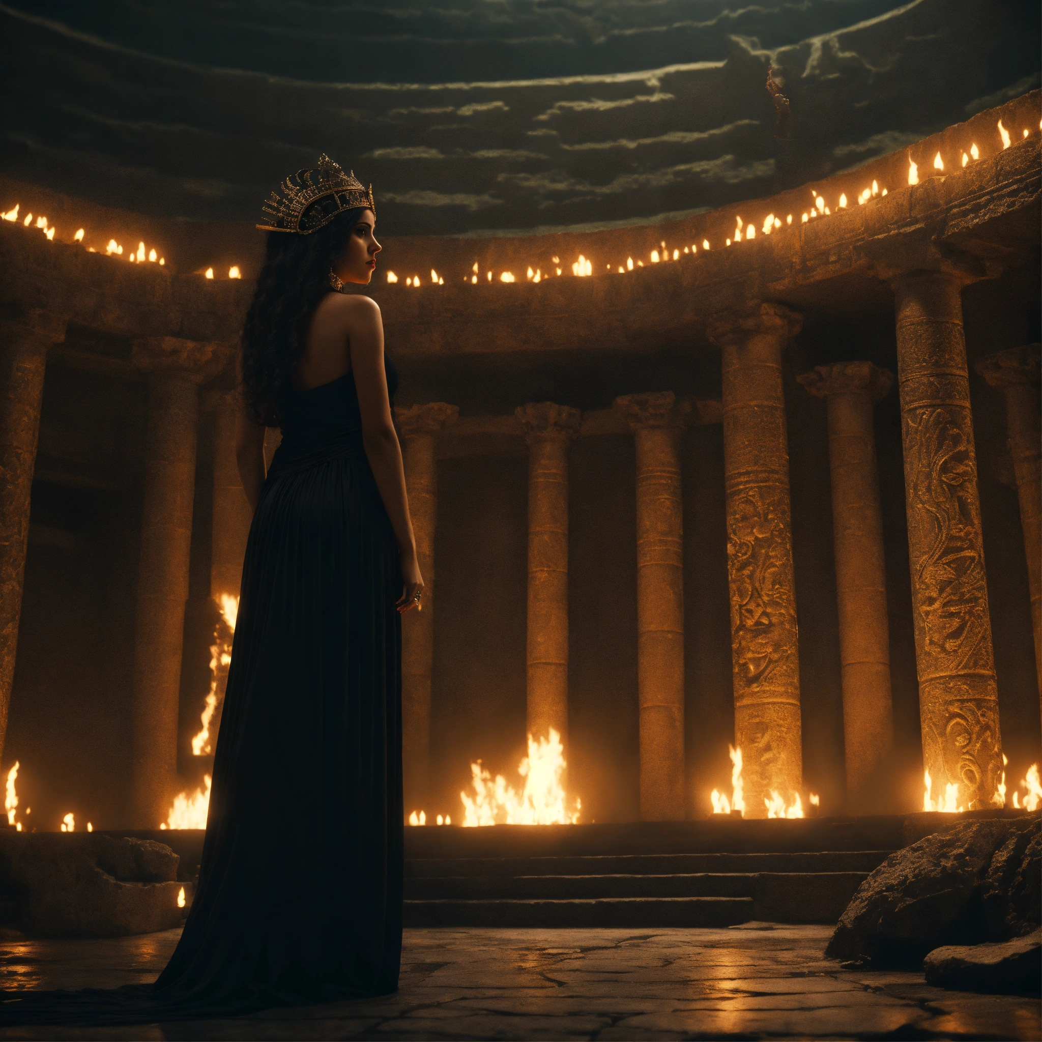 Lexica - Sumerian goddess inanna goes to the underworld, background is ...