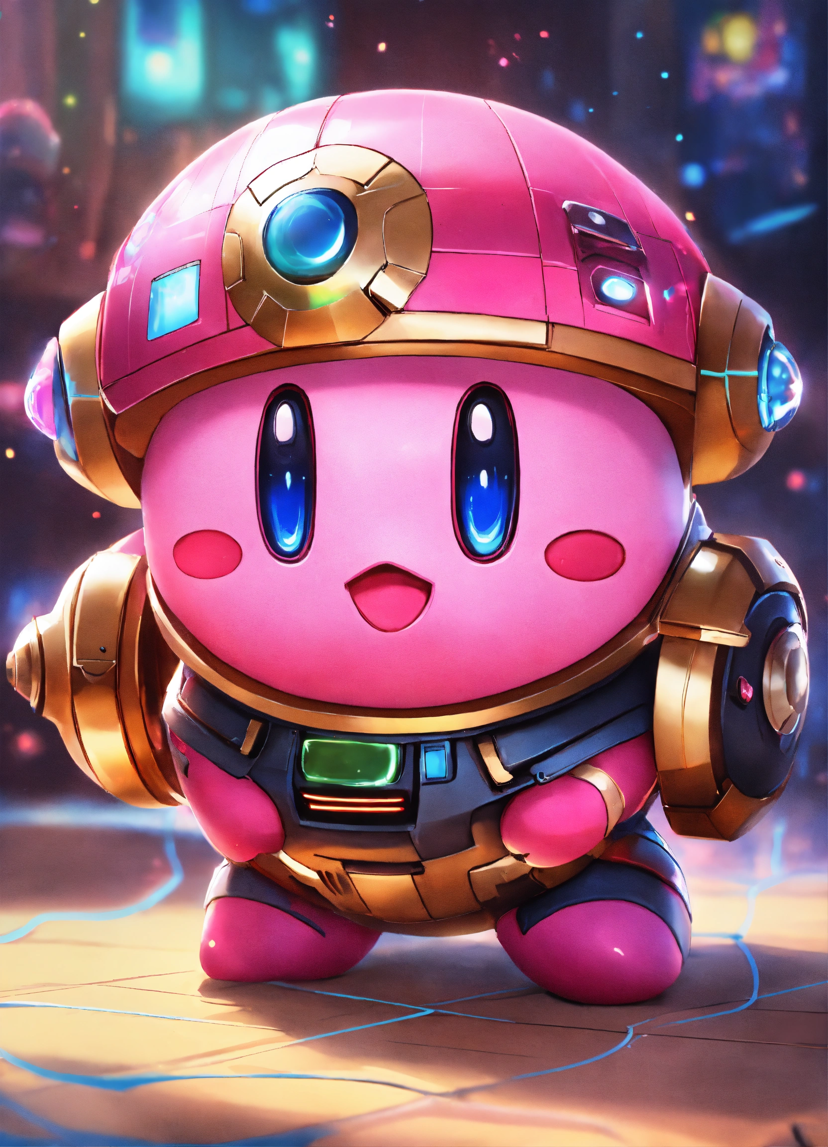 Lexica - A real photo of Cute Cyber Kirby