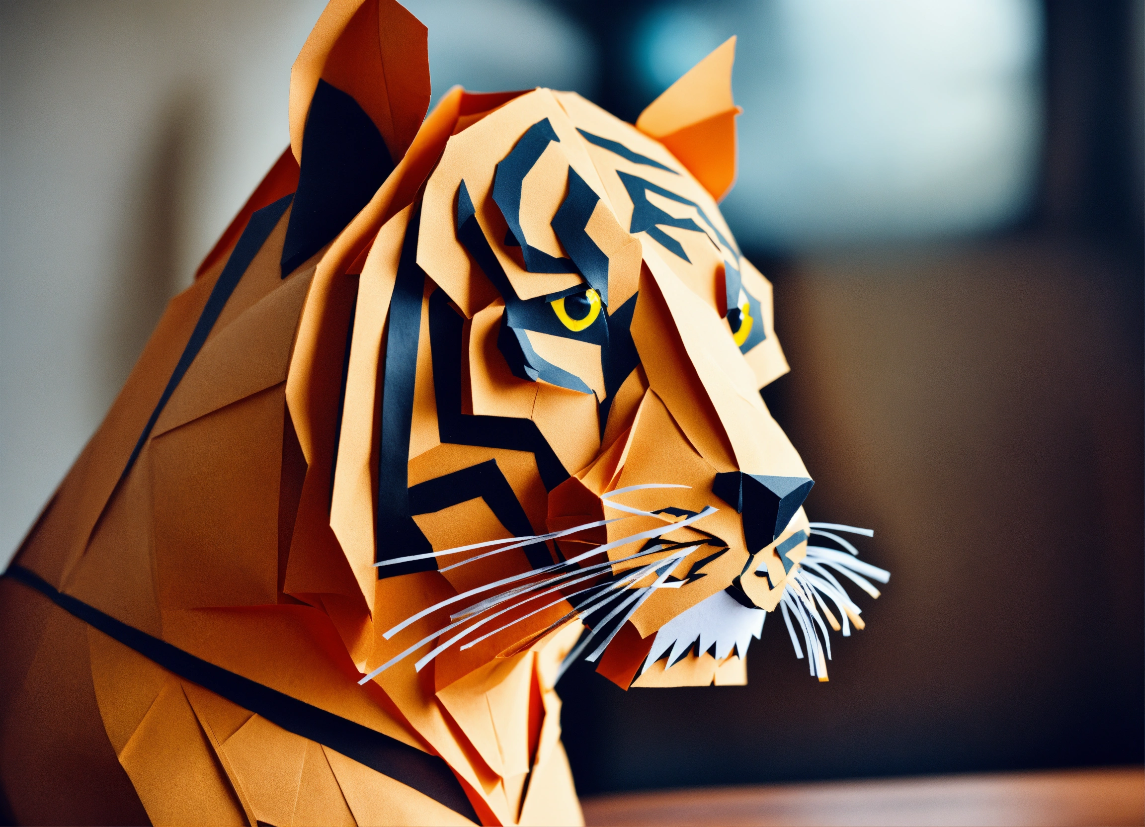 Lexica - Tiger made out of paper sheet
