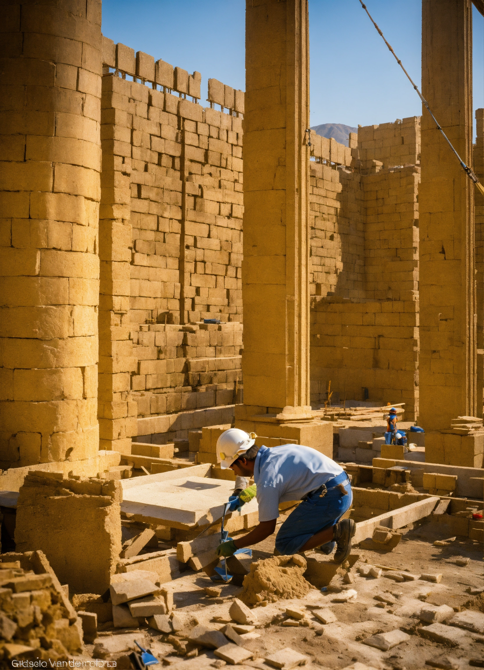 Lexica - A mason working on the king´s Solomon temple construction