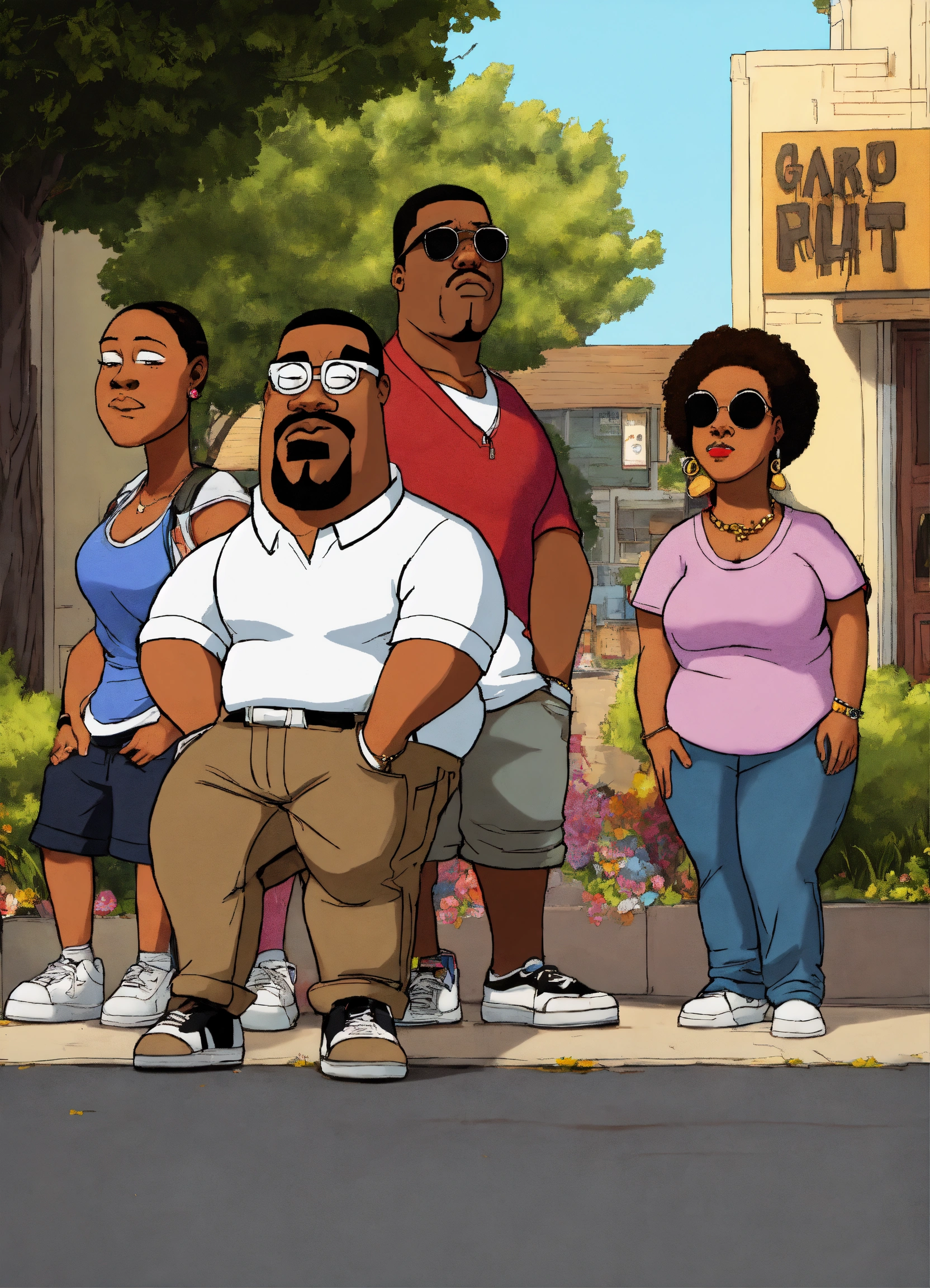 Lexica - Hip hop art style black Family Guy full body