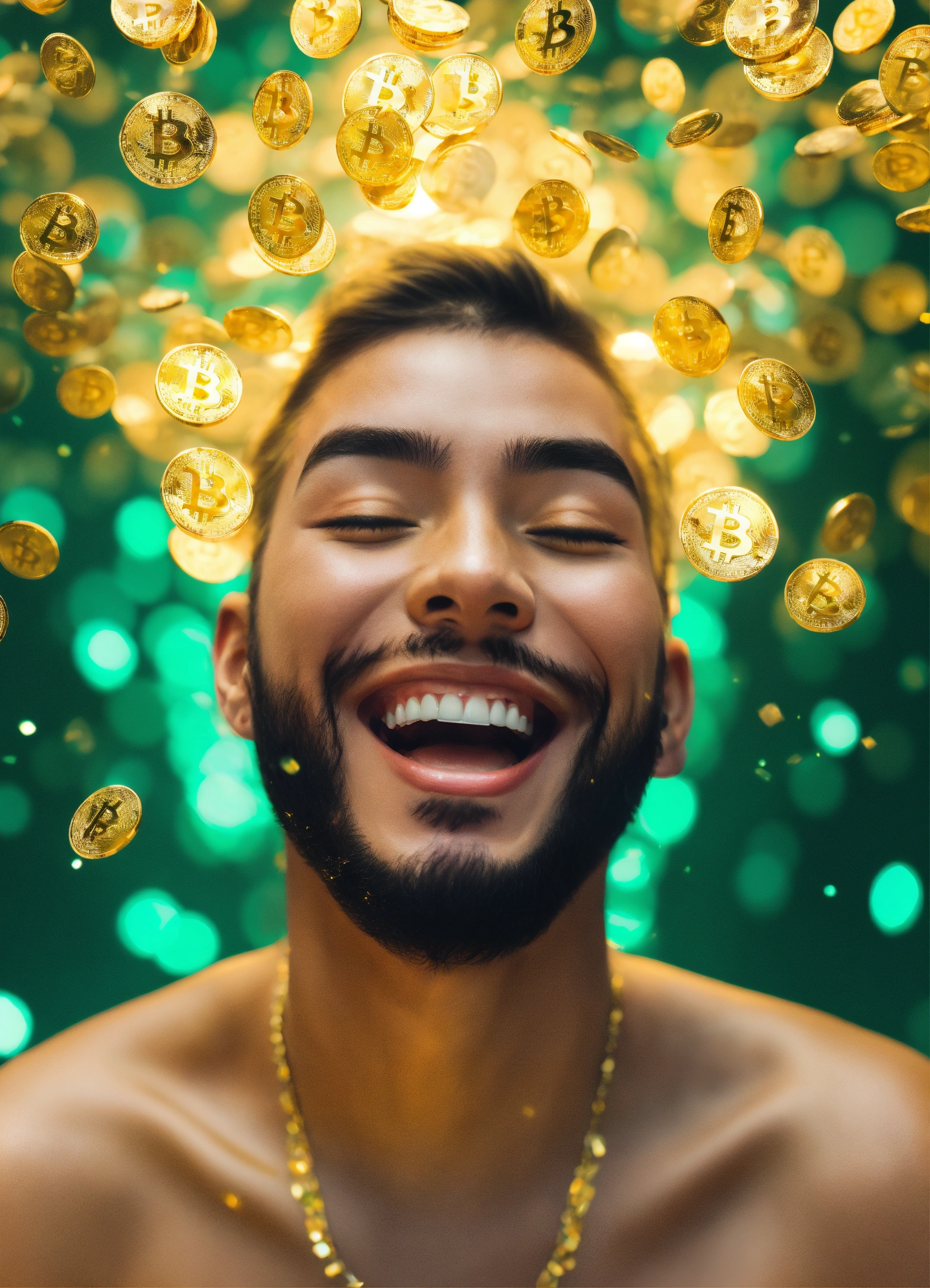 Lexica - A person with an ecstatic expression, their face radiating ...