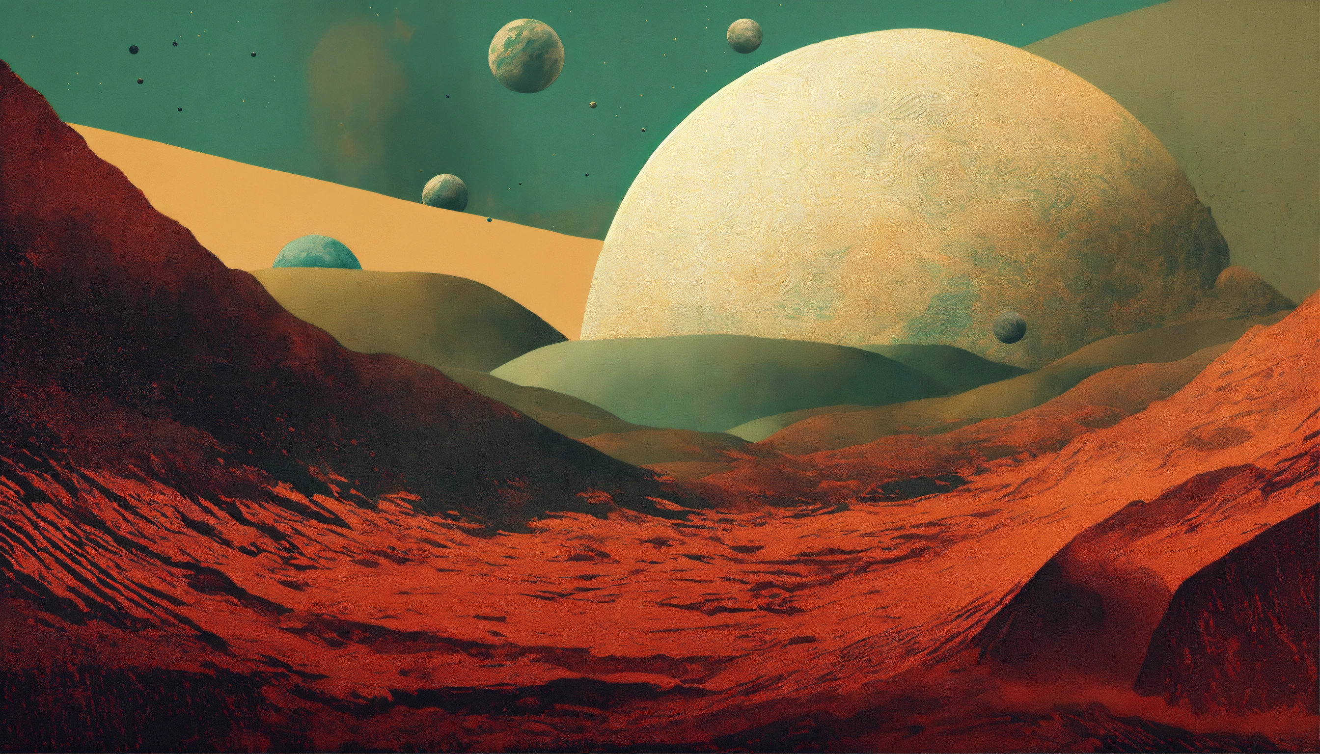 Lexica - Planet profile + Halftone pattern + editorial illustration of ...