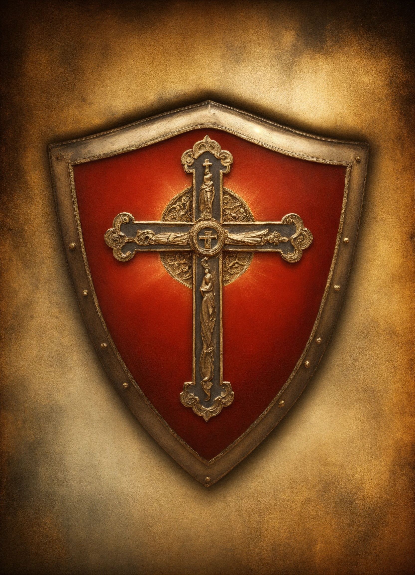 Lexica - A picture of a shield with a cross in the center, representing ...