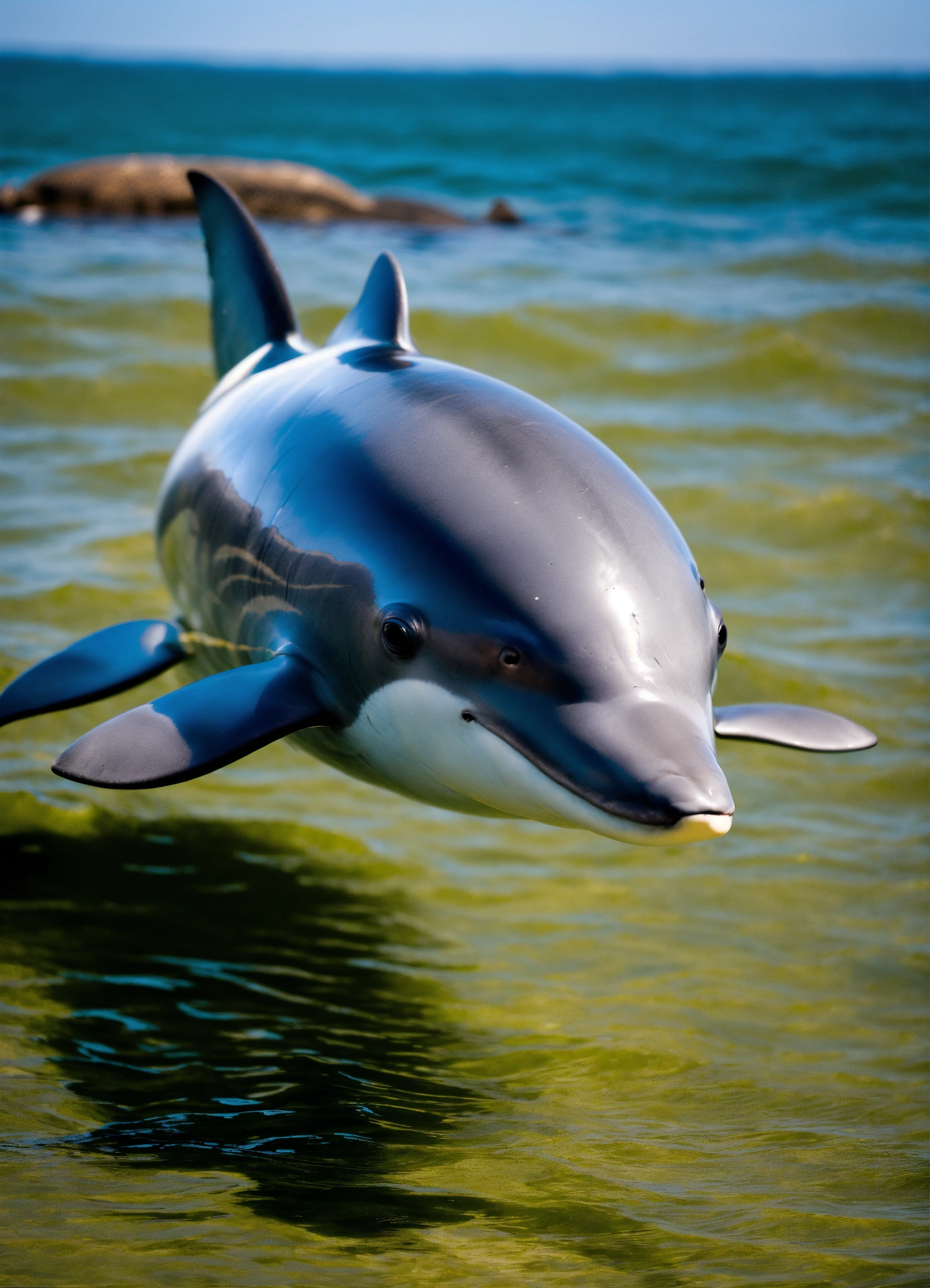 Lexica - A real tiny gray porpoise, endangered species, cetacean or ...