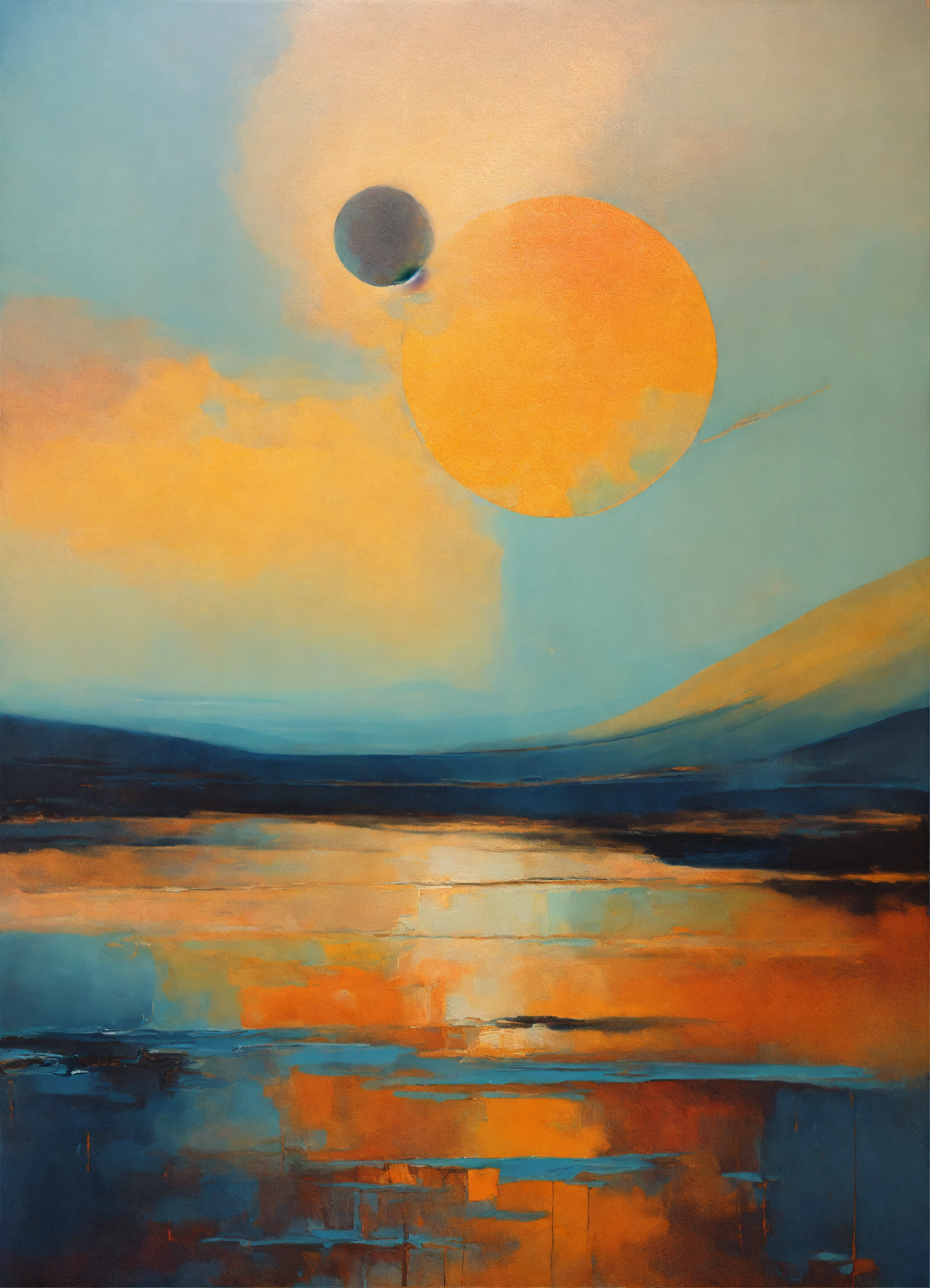 Lexica - Abstract and minimalist oil painting of self discovery with ...