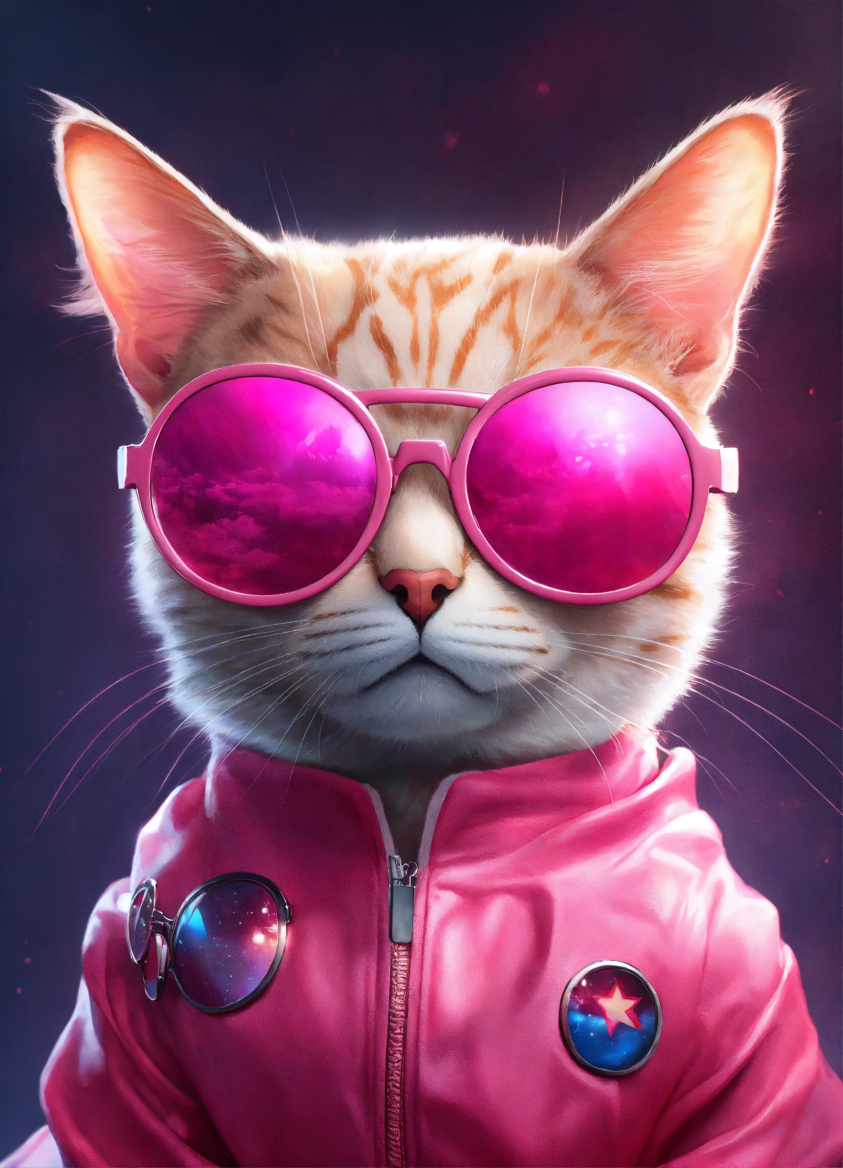 Lexica - Full-bodied portrait, cute and adorable cat wearing super hero ...