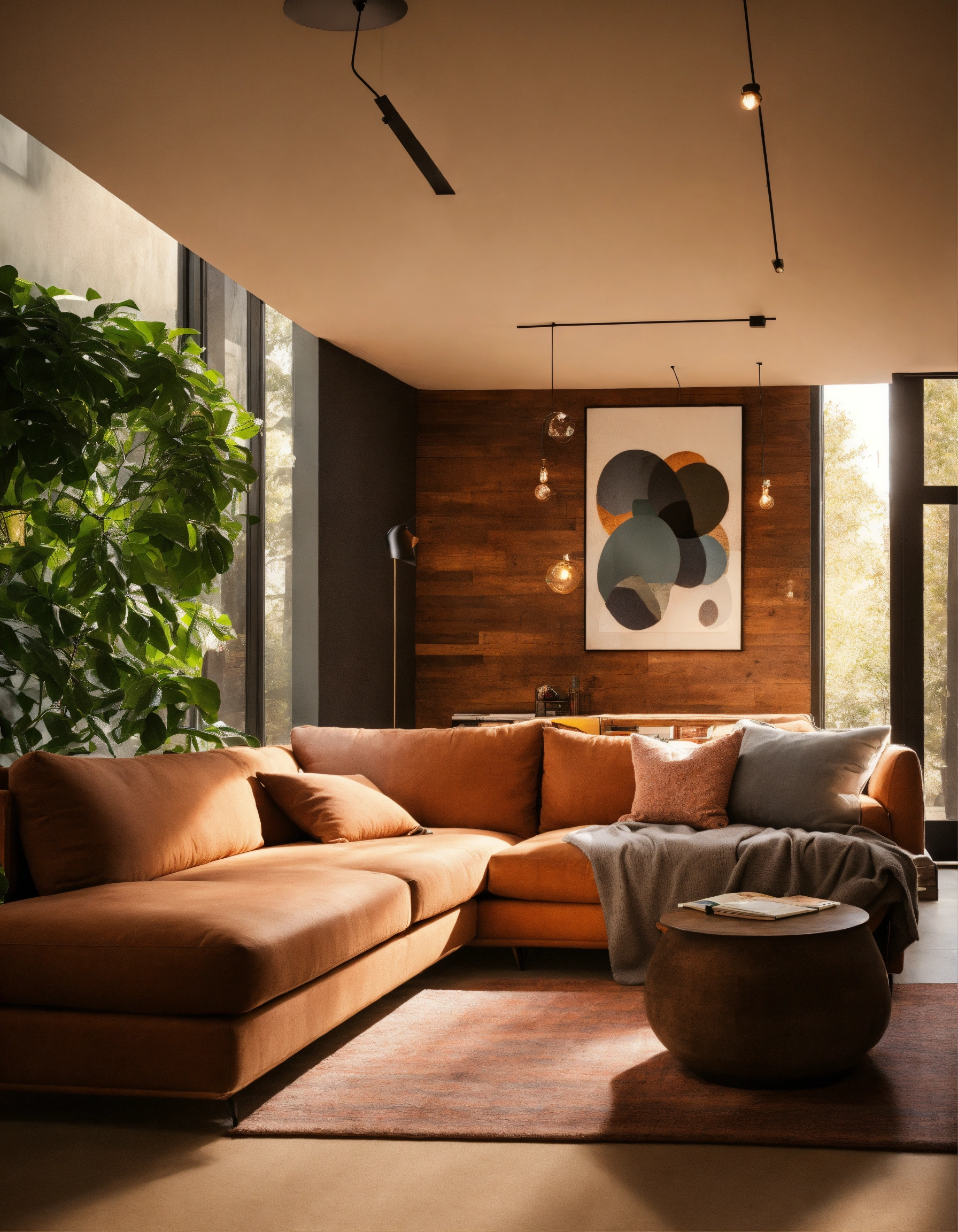 Lexica - Living room wall 45 degree angle Cozy
