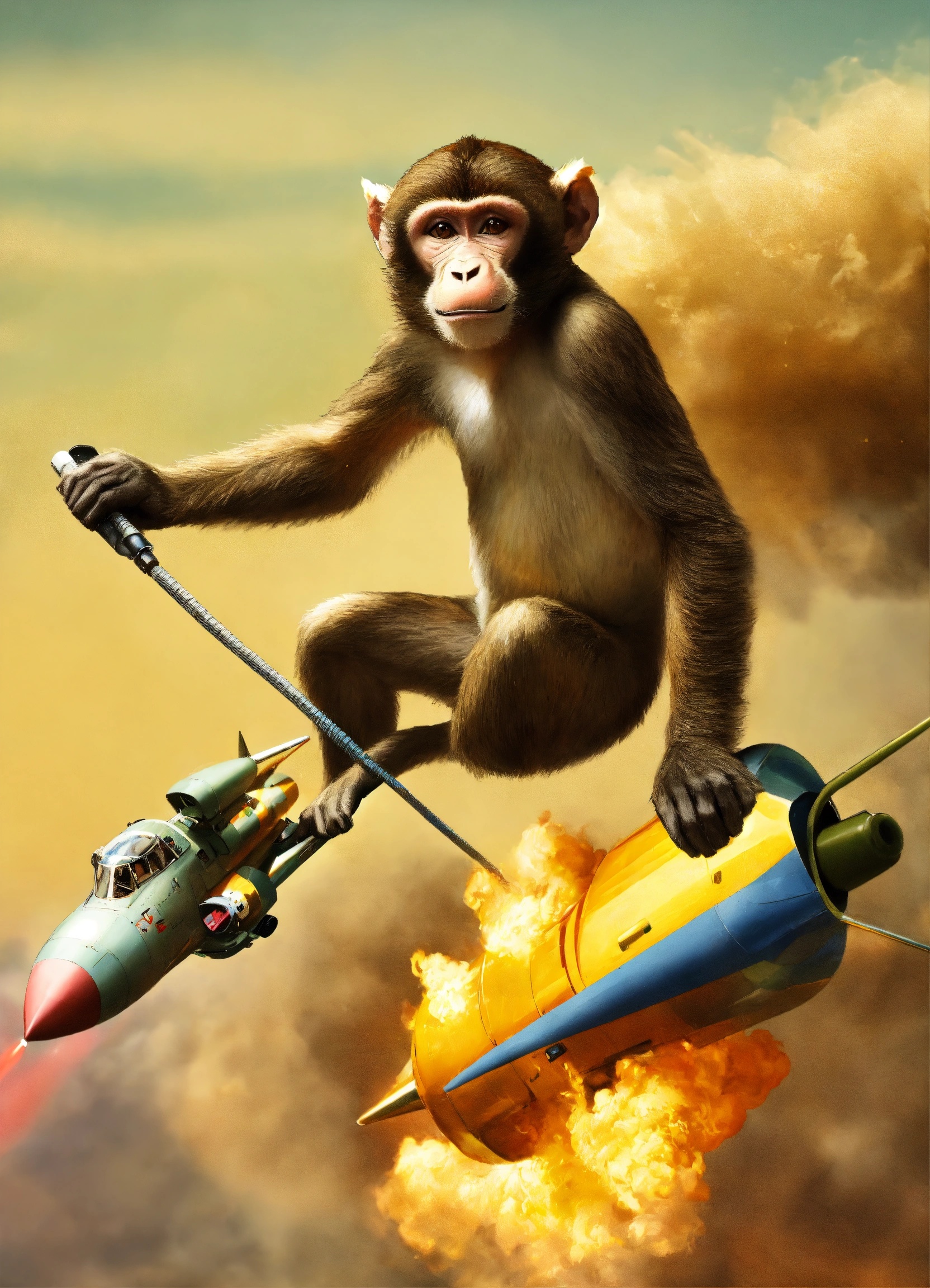 Lexica - A monkey rides a missile