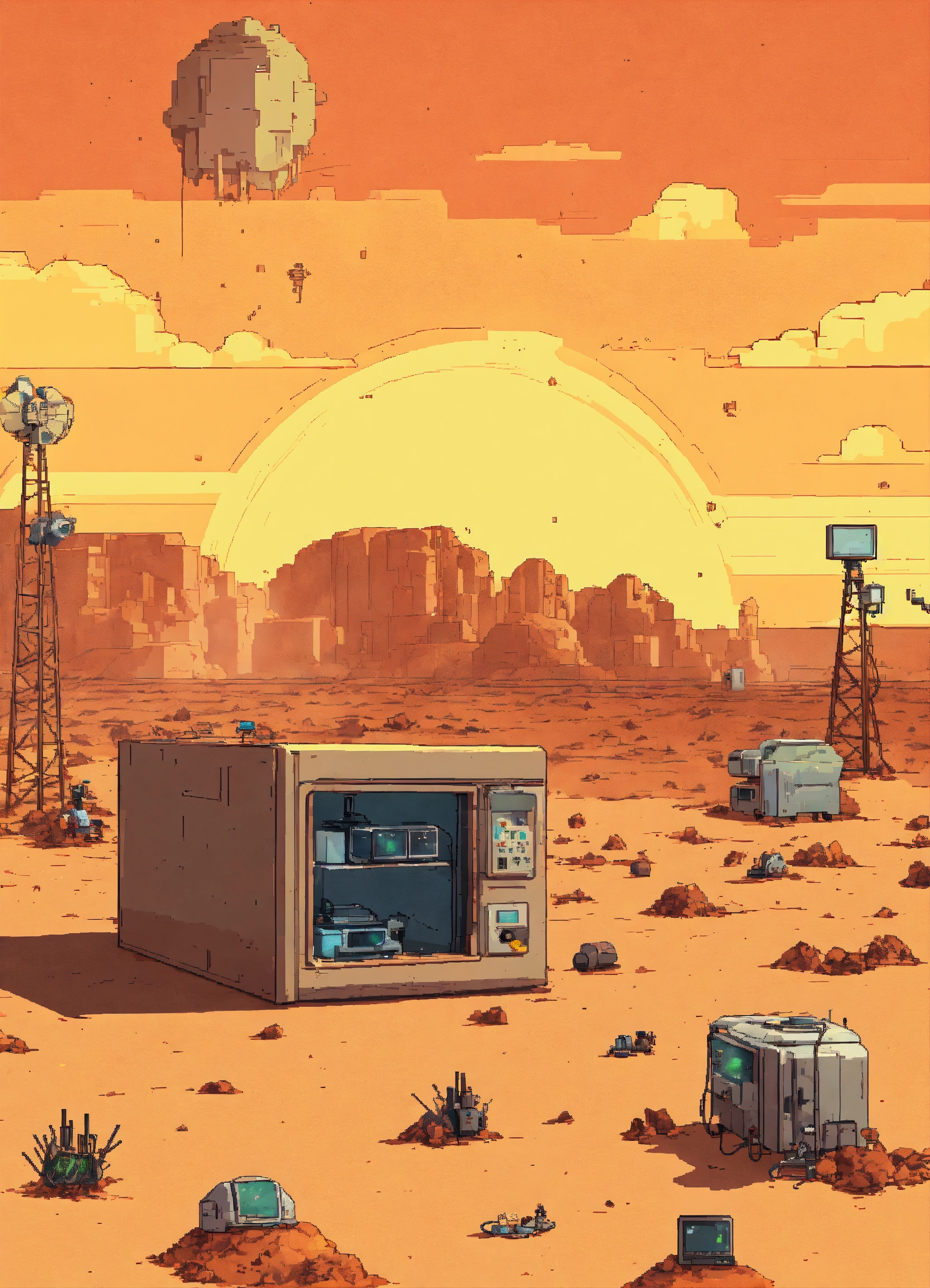 Lexica - Give me a portrait resolution pixel art splash screen of a ...