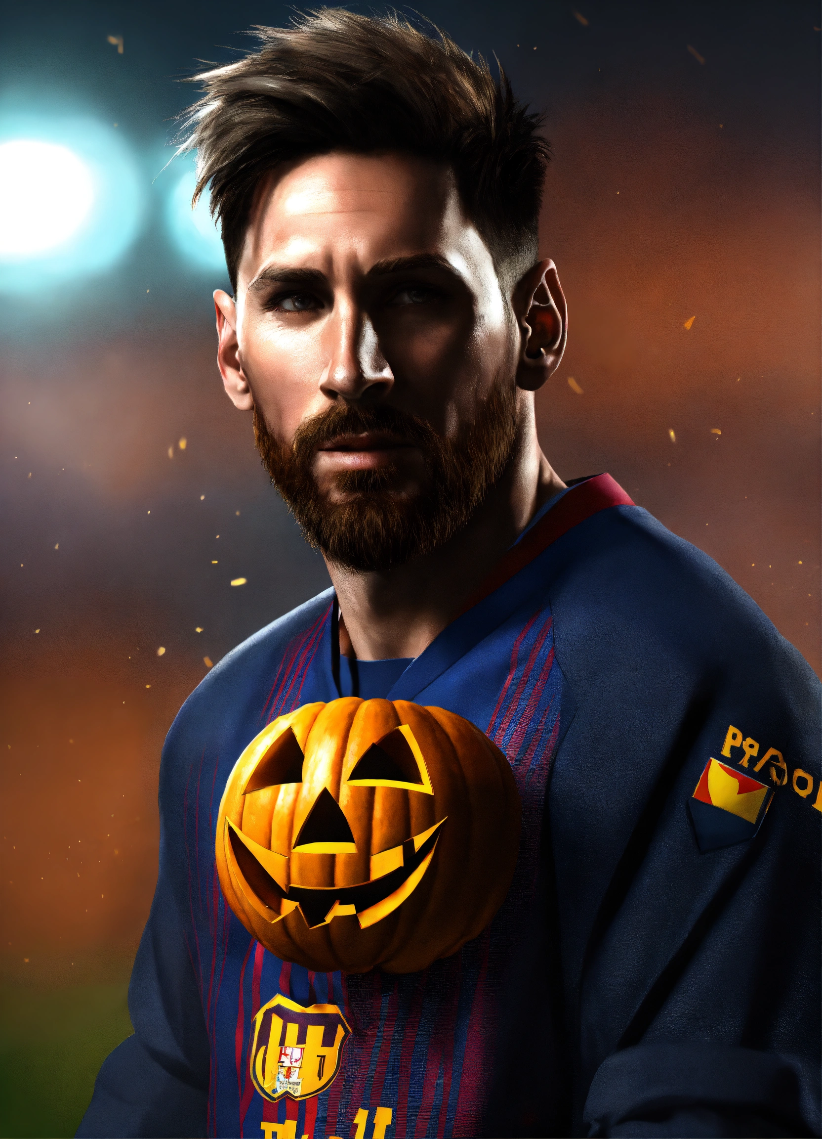 Lexica - Messi dressed for haloween 1080x1080, realistic 8k