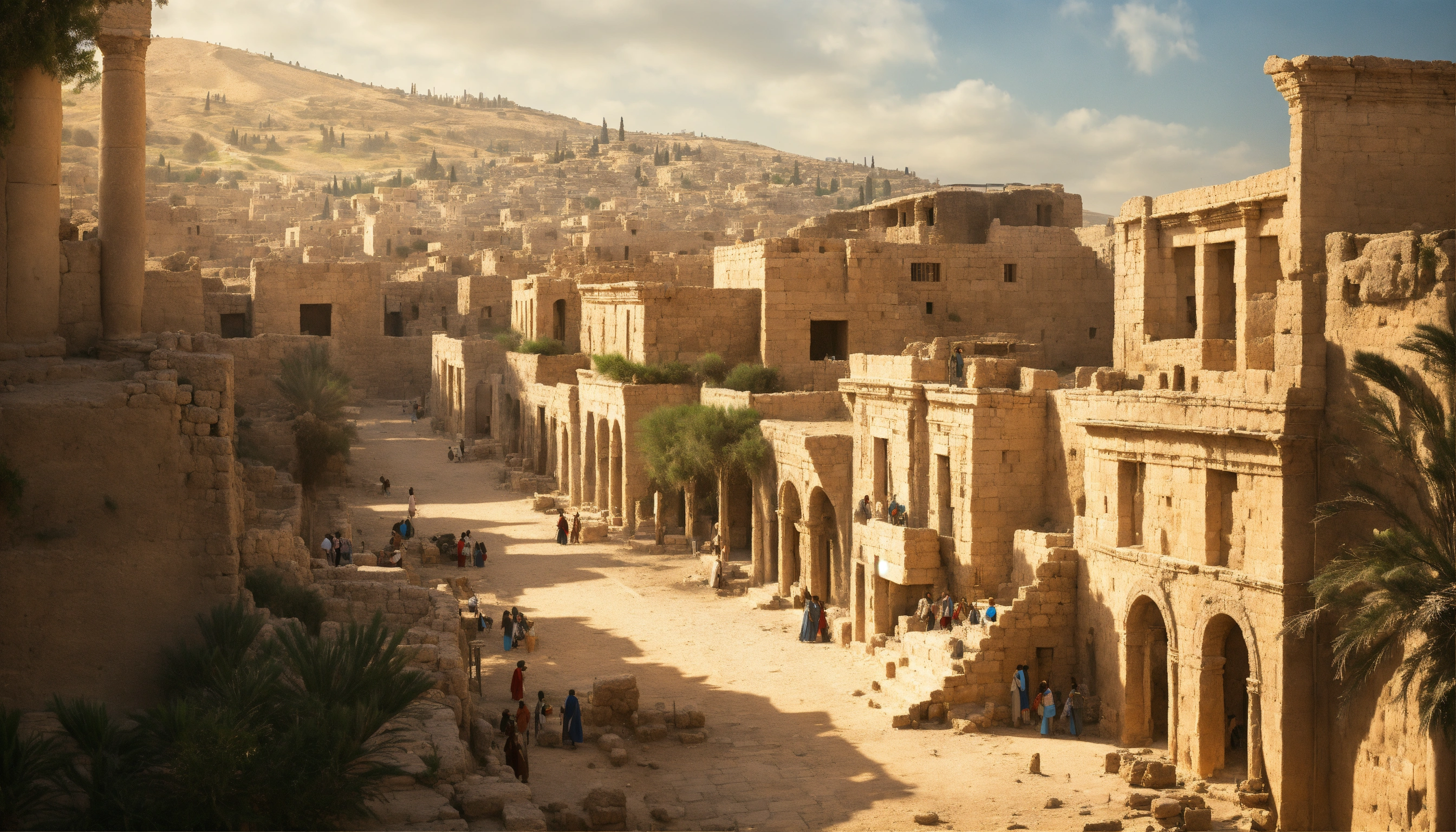 Lexica - Street view of ancient city in Israel during king Solomon's ...