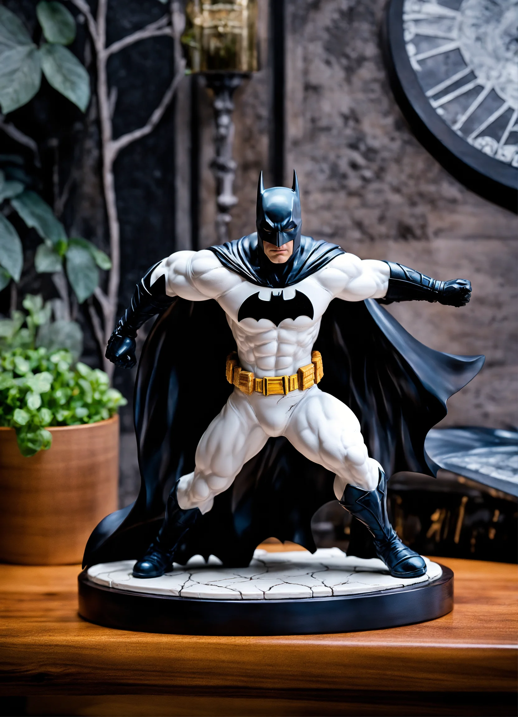 Lexica - White ceramic batman statue