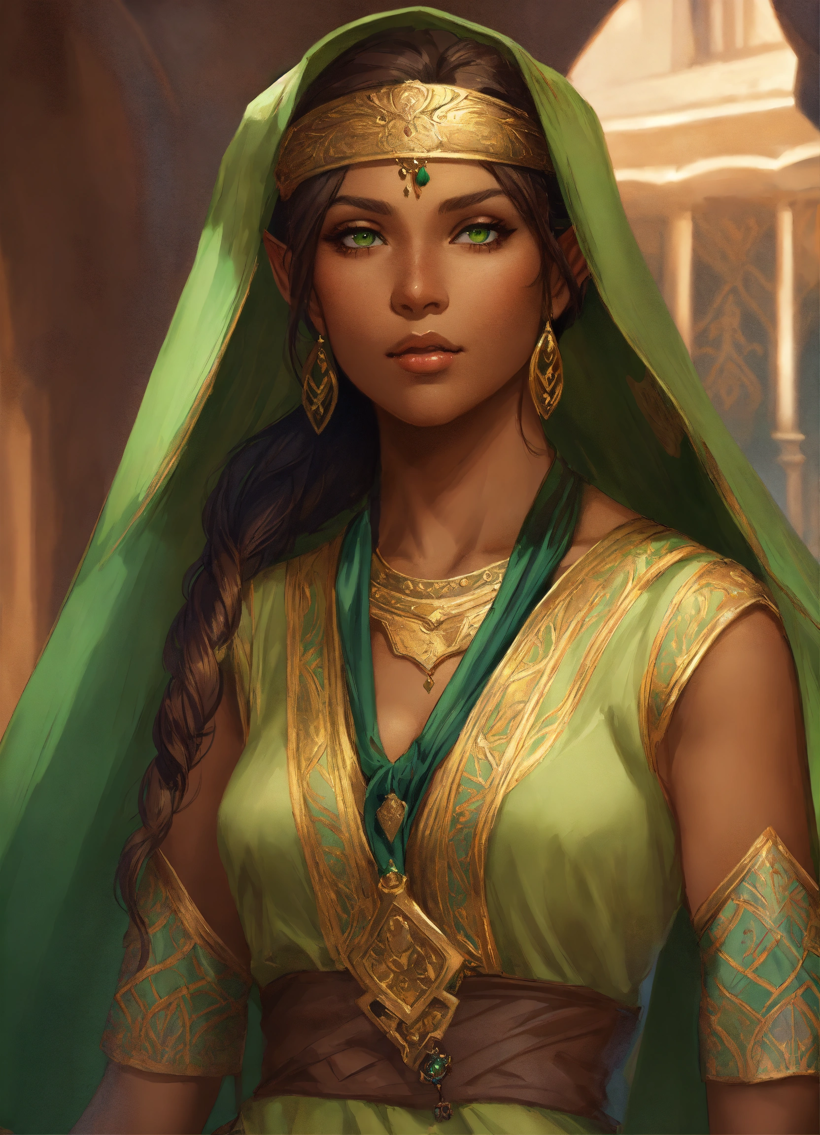 Lexica - Full body portrait of gorgeous elf female scout, high ...