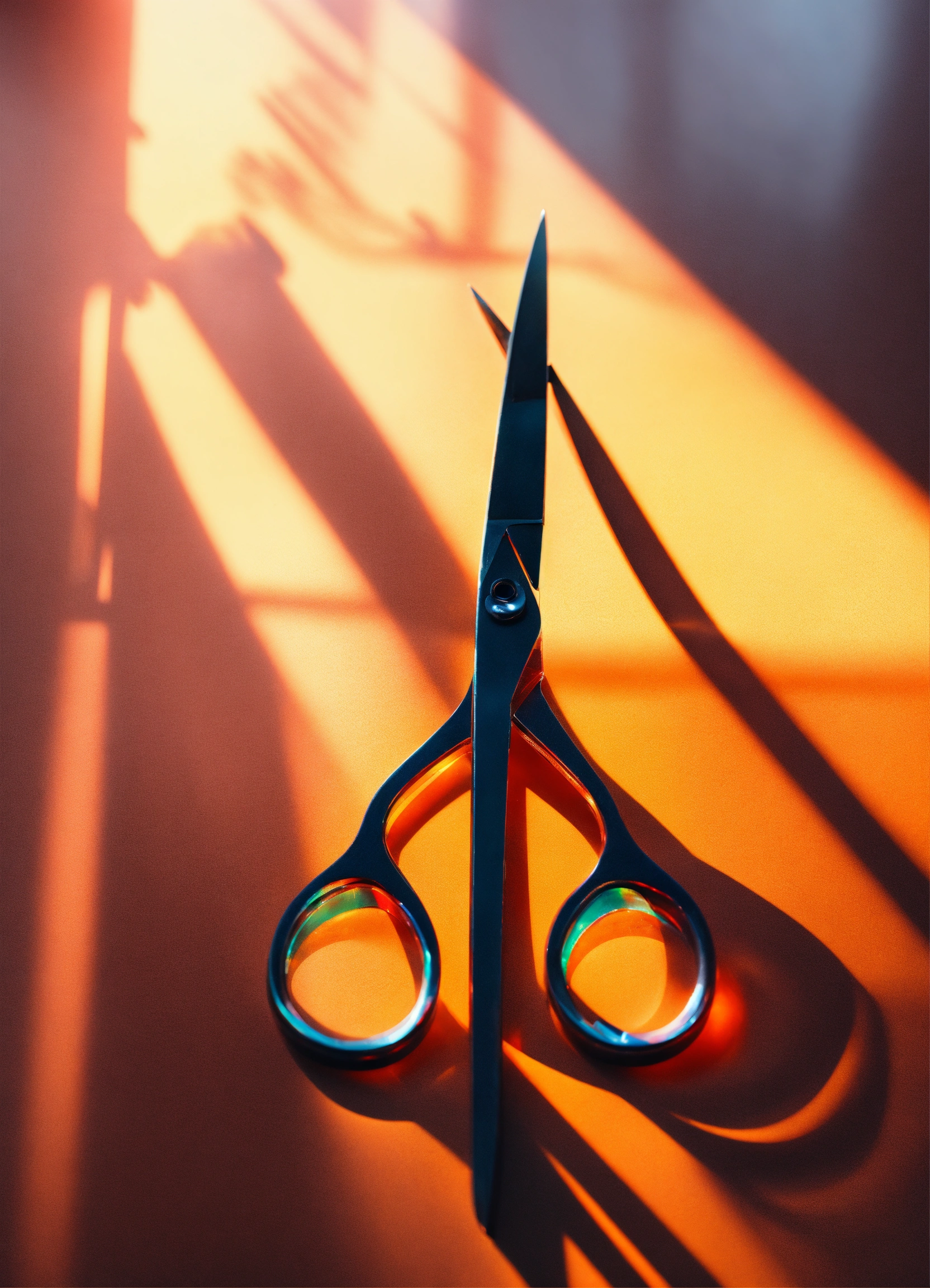 Lexica - Scissors made entirely of acrylic alone in the scene with ...