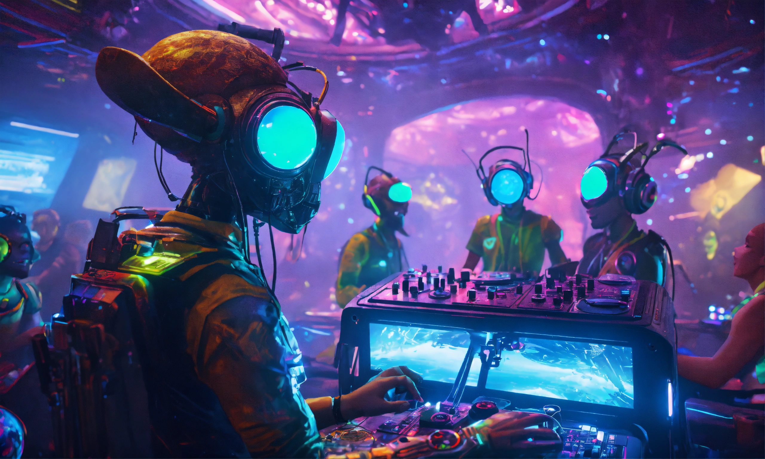 Lexica - Inside a wrecked spaceship is a rave with happy alien ...