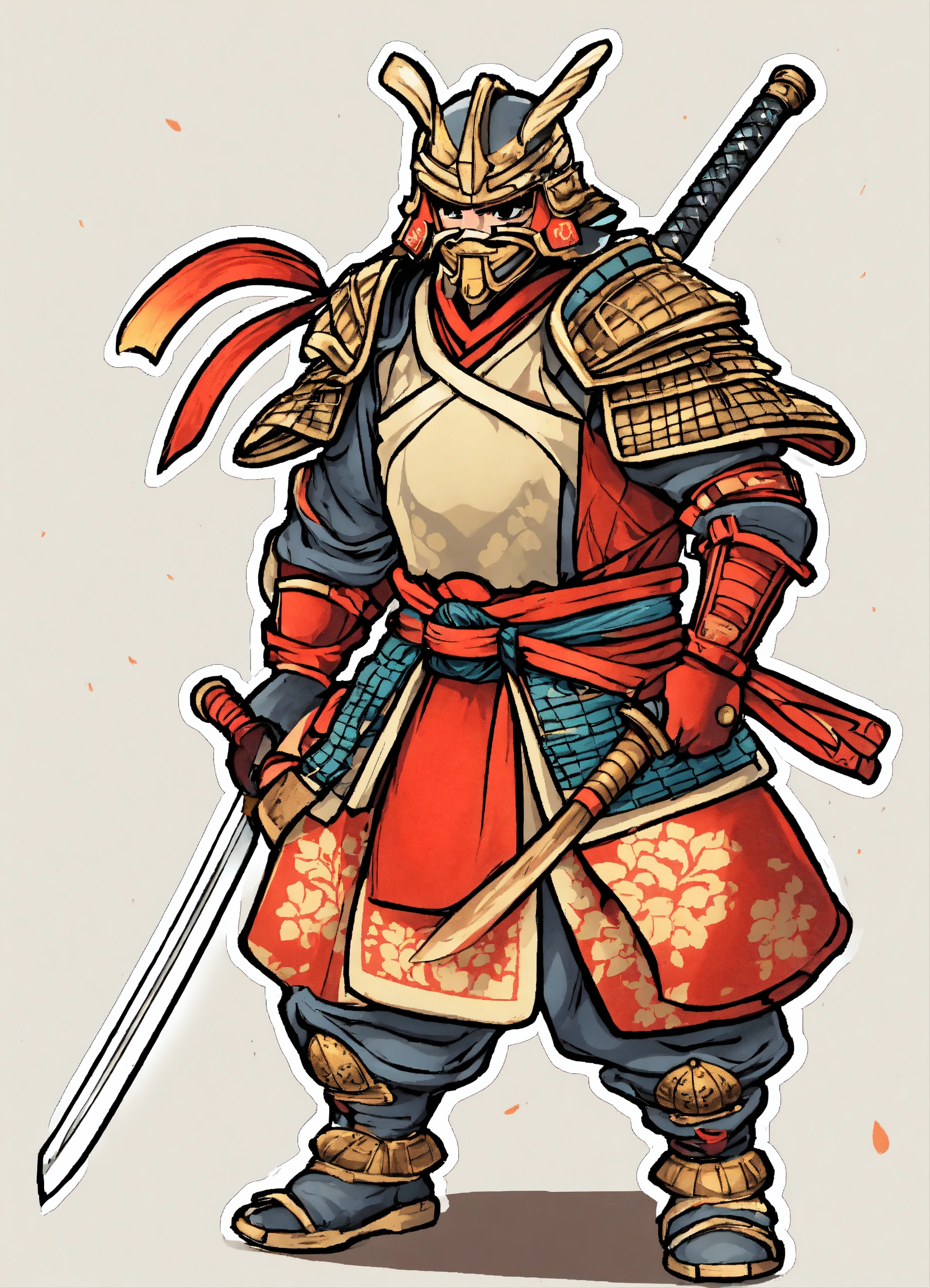 Lexica - Generate a cute SAMURAI WARRIOR illustration, resolution ...