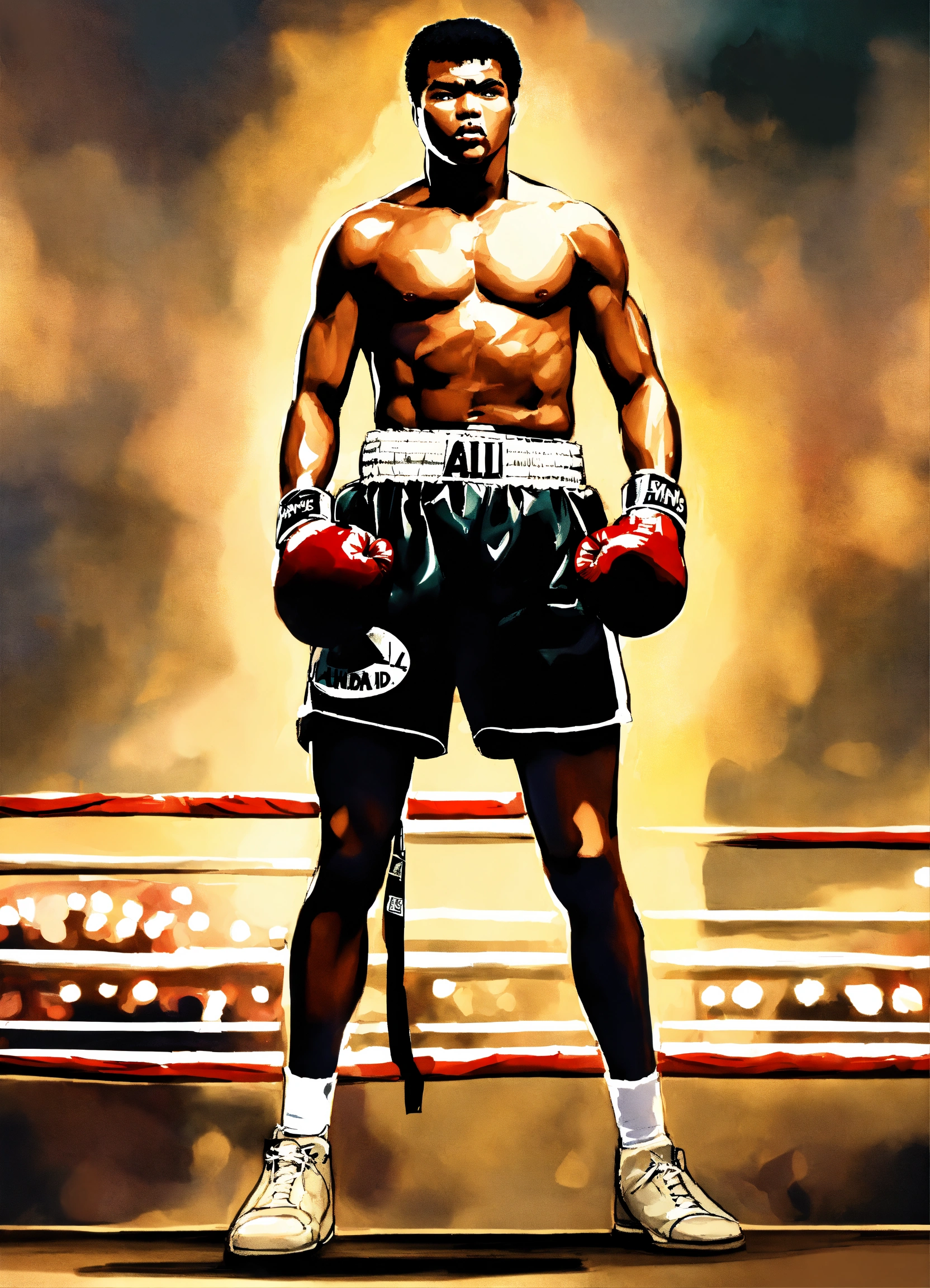 Lexica - Drawing high Ultra define Muhammad Ali, full body