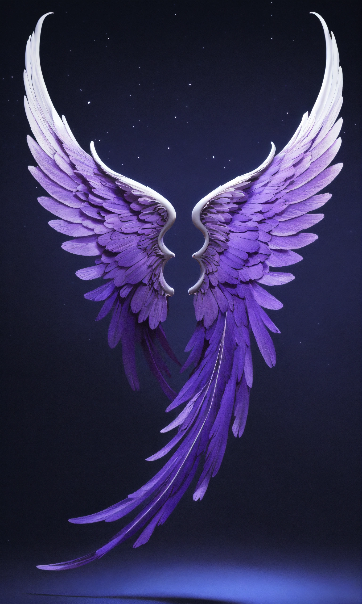 Lexica - Beautiful and perfect small angel wings of violet color with ...