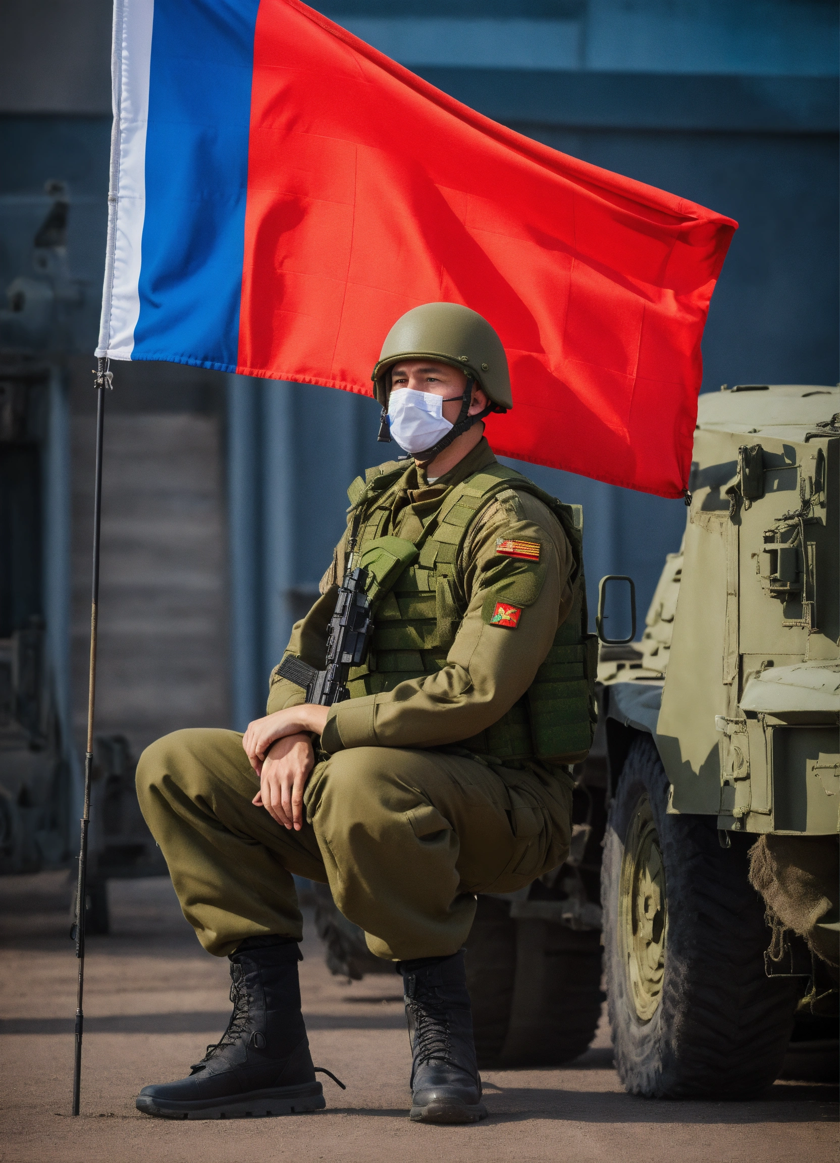 Lexica - Russian military with the flag
