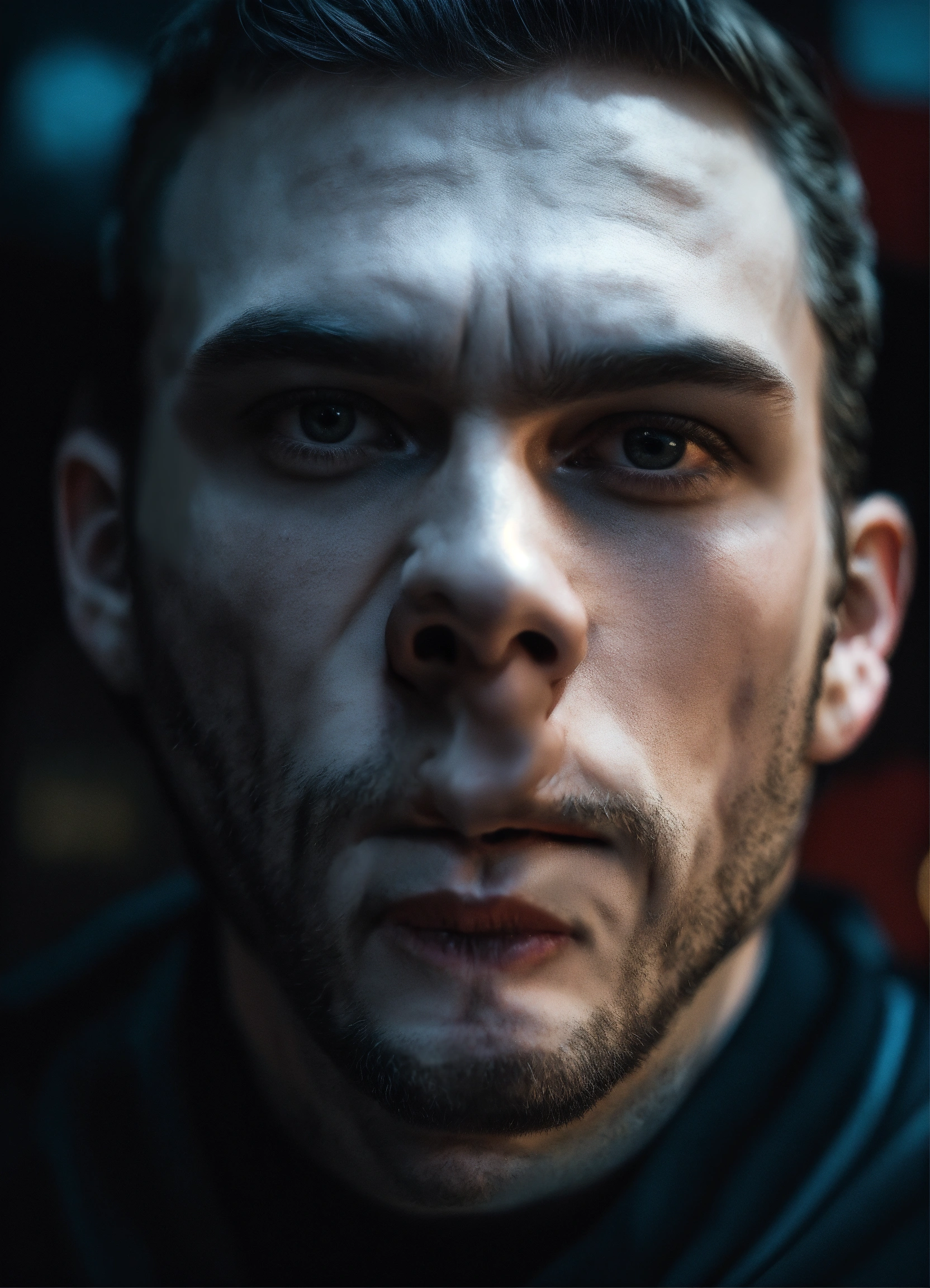 Lexica - A photograph of a white menacing 30-year-old man, with a ...