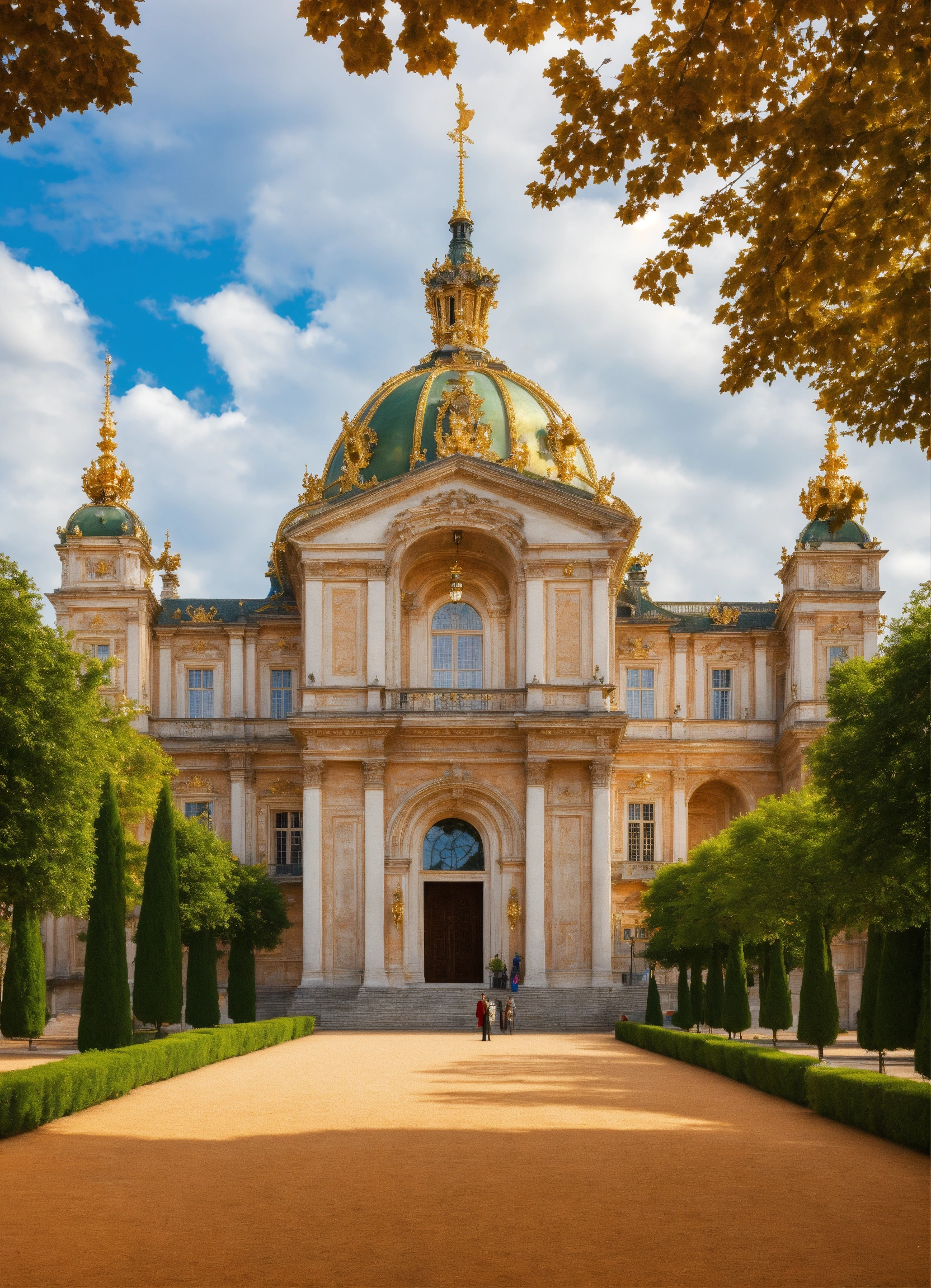 Lexica - A very beautiful royal palace European style with a dome