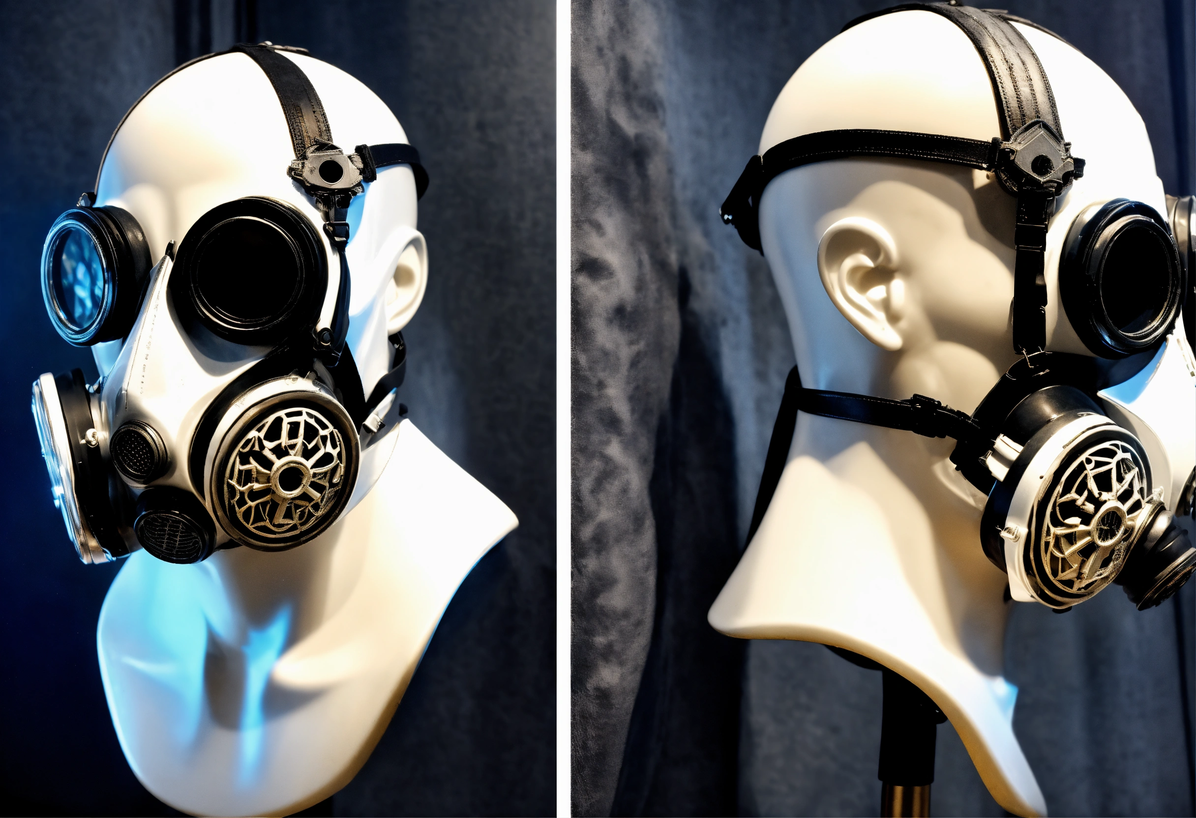 Lexica Cyberpunk Gas Mask White And Black Intricate On Le Voit En Entier 0954
