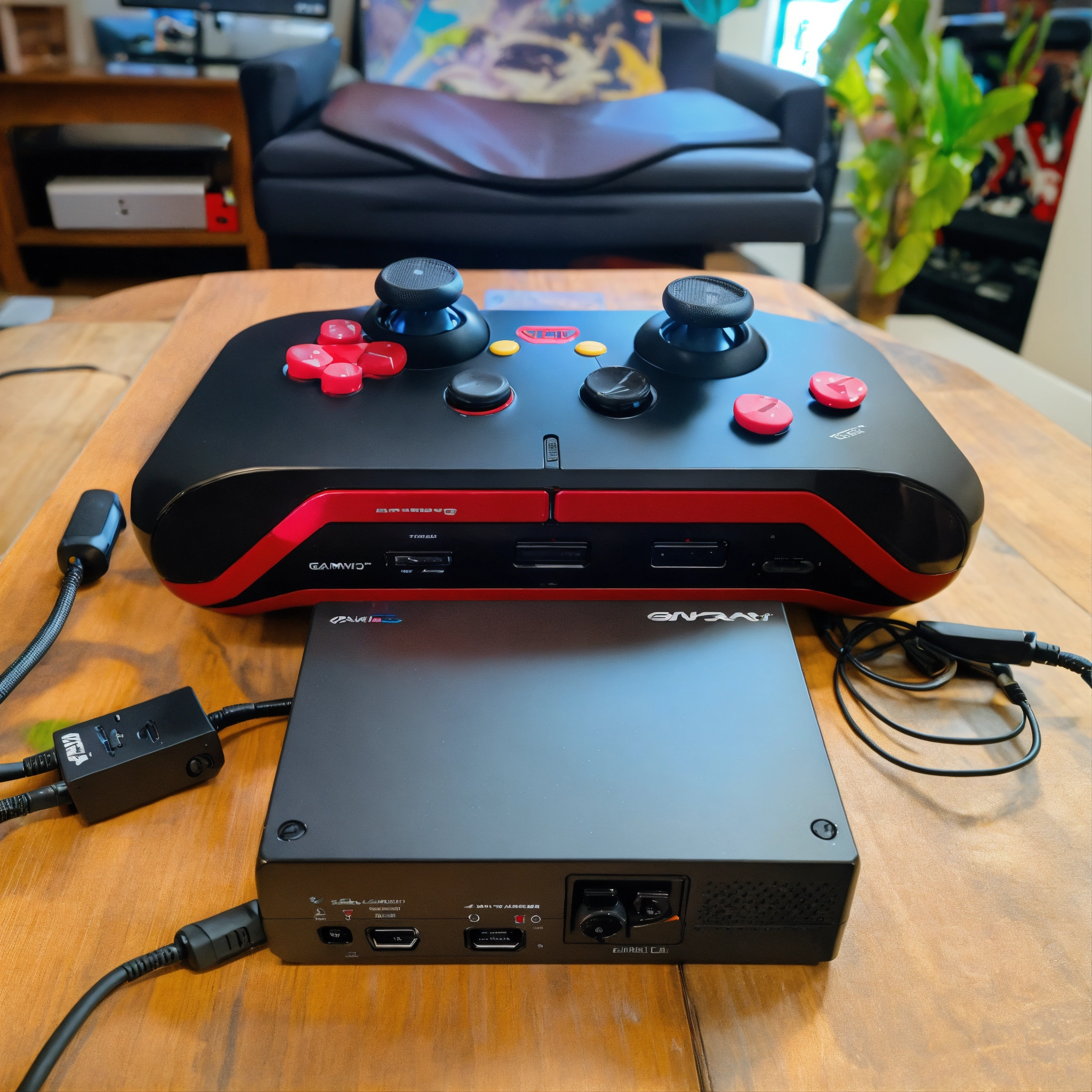 Lexica - A photo of a gaming console. The console is new and in ...