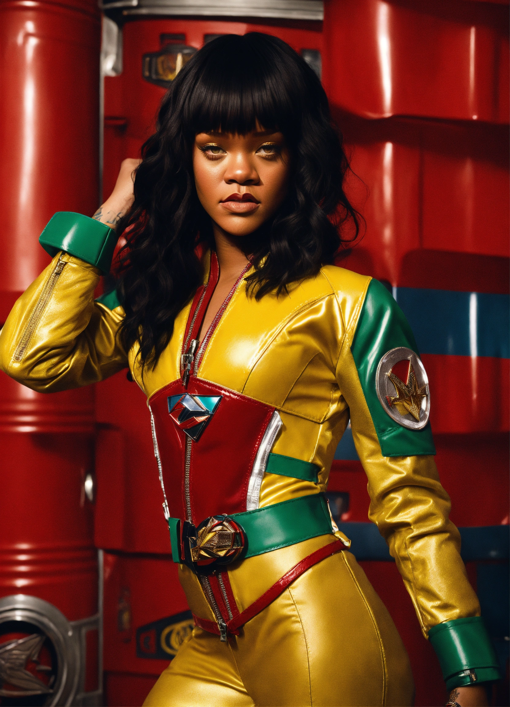 Lexica - Rihanna power rangers vintage attire