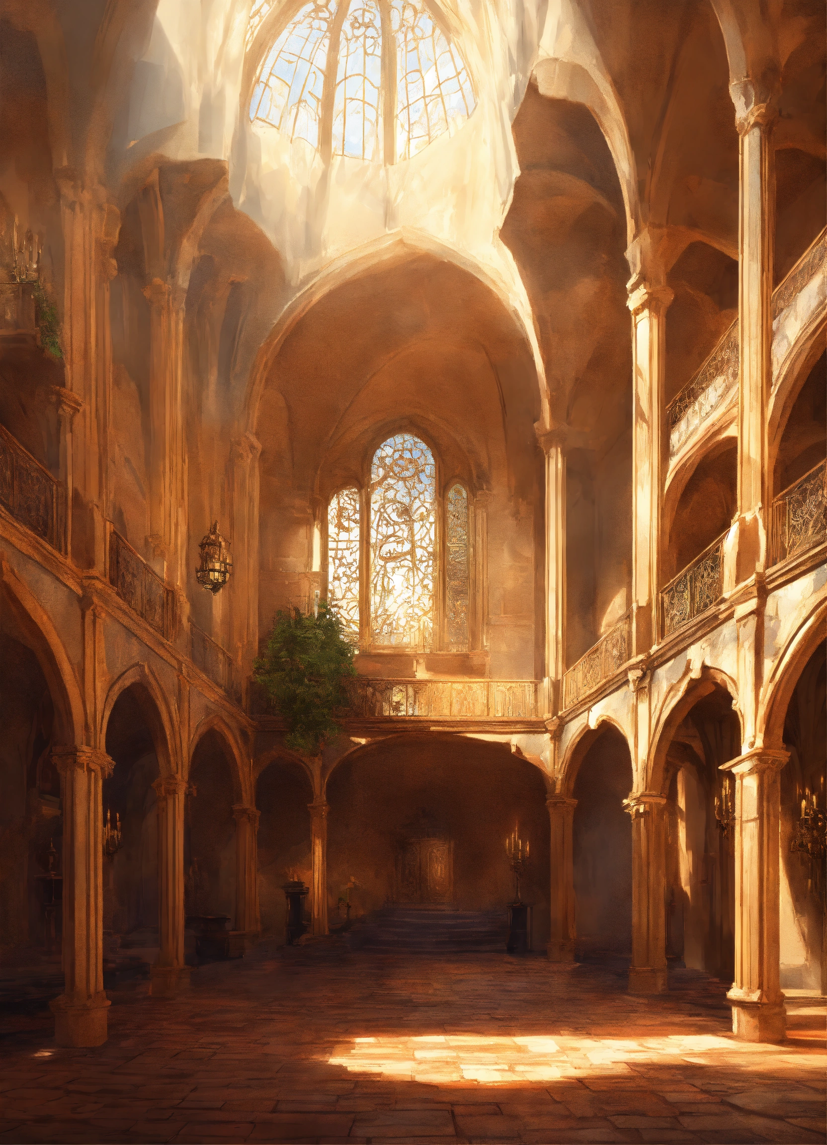 Lexica - INSIDE OF A CASTLE, illustration style, hig resolution, high ...