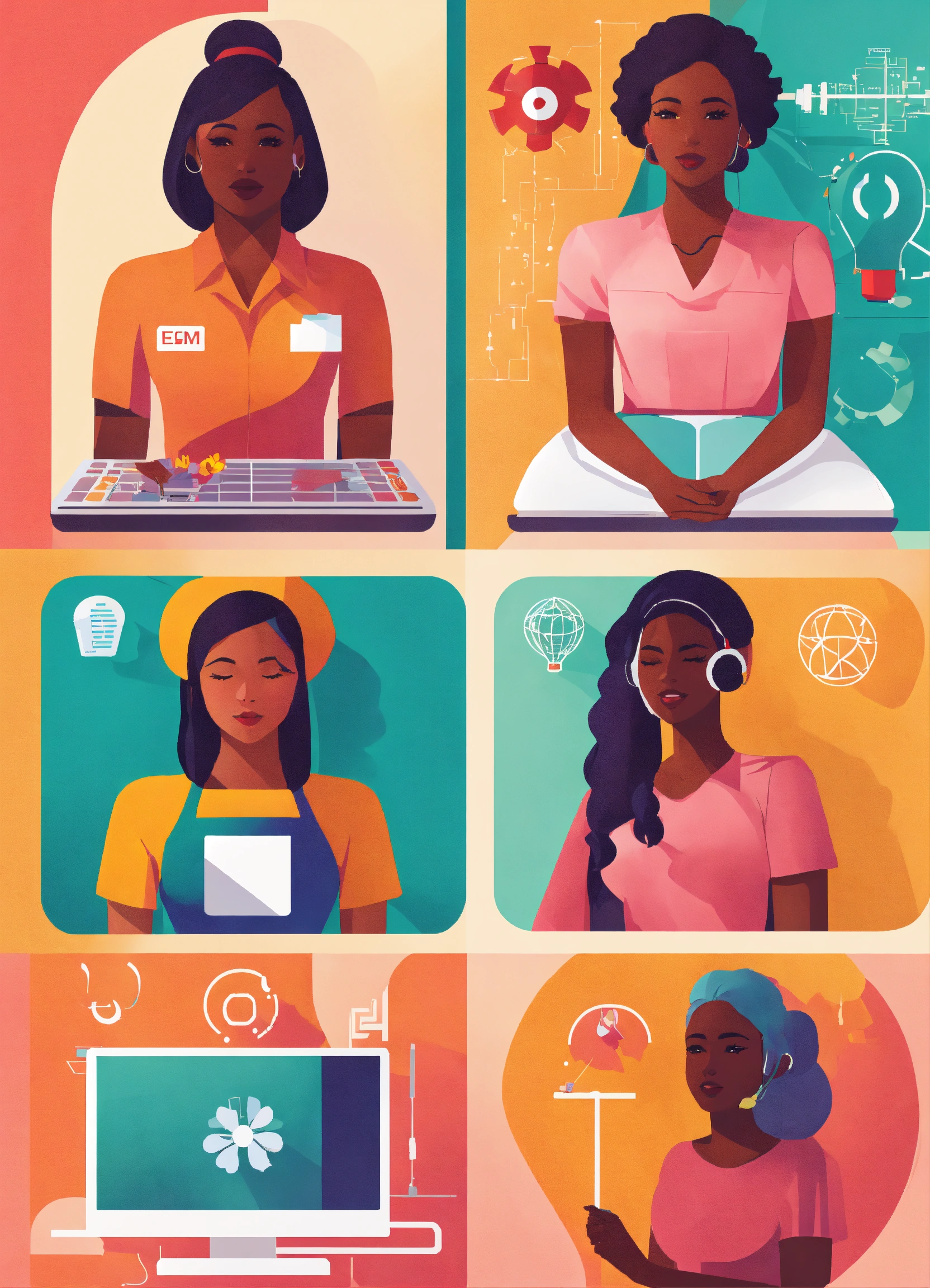 lexica-five-separate-vector-icons-to-represent-empowerment-for-women